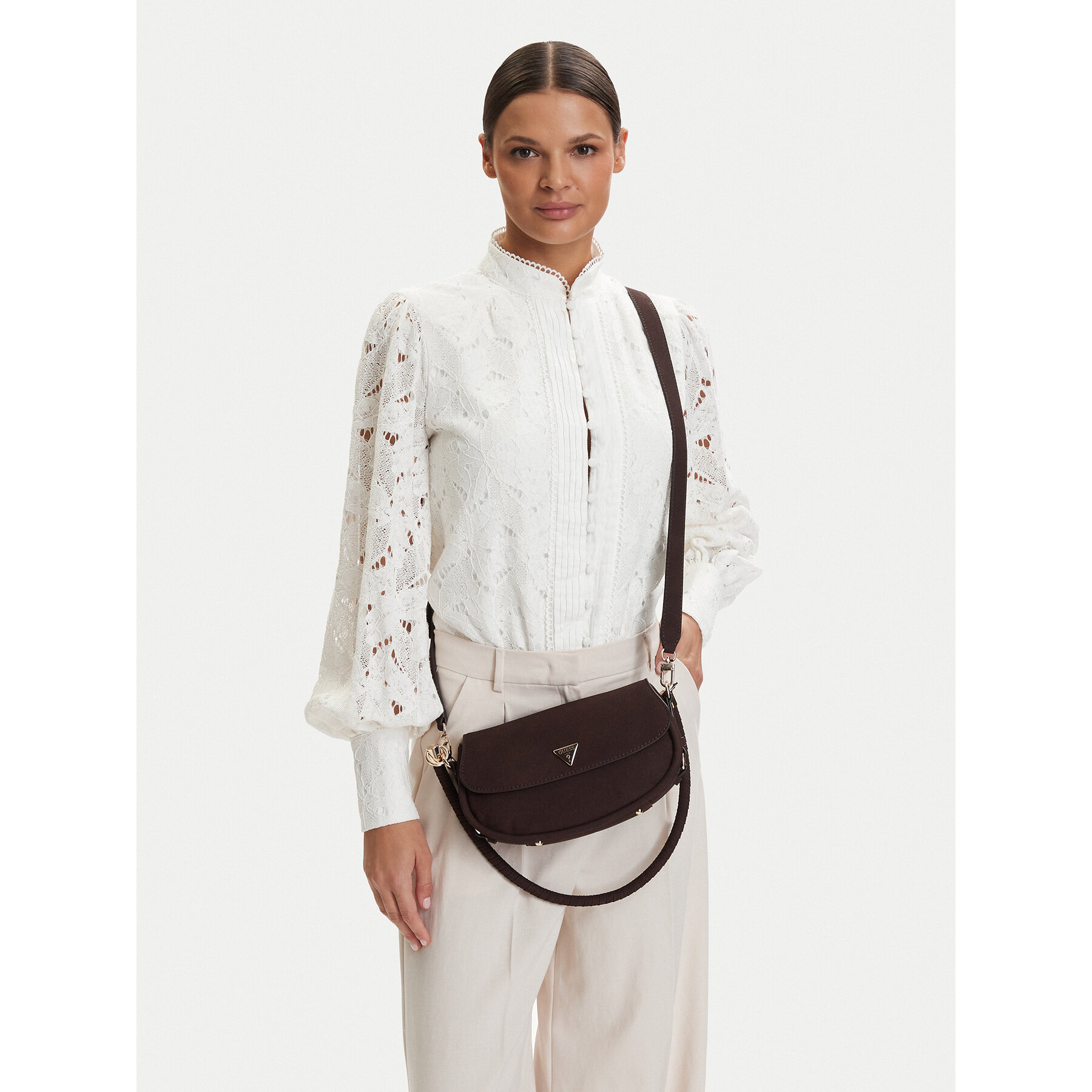 Τσάντα Guess Danya HWSG99 18190 Σκούρο καφέ