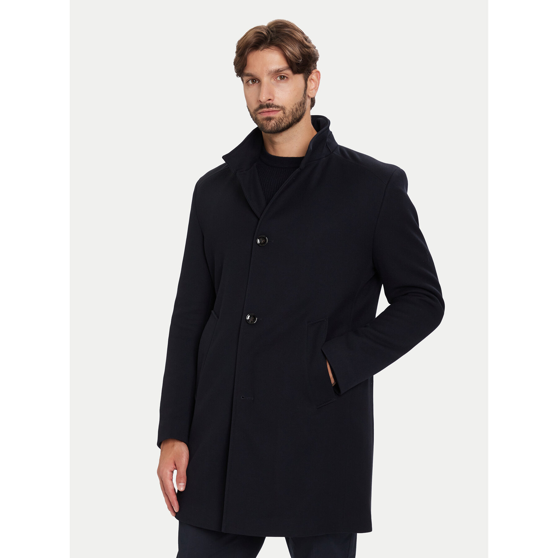 Bugatti Übergangsmantel 821429-84220 Dunkelblau Regular Fit