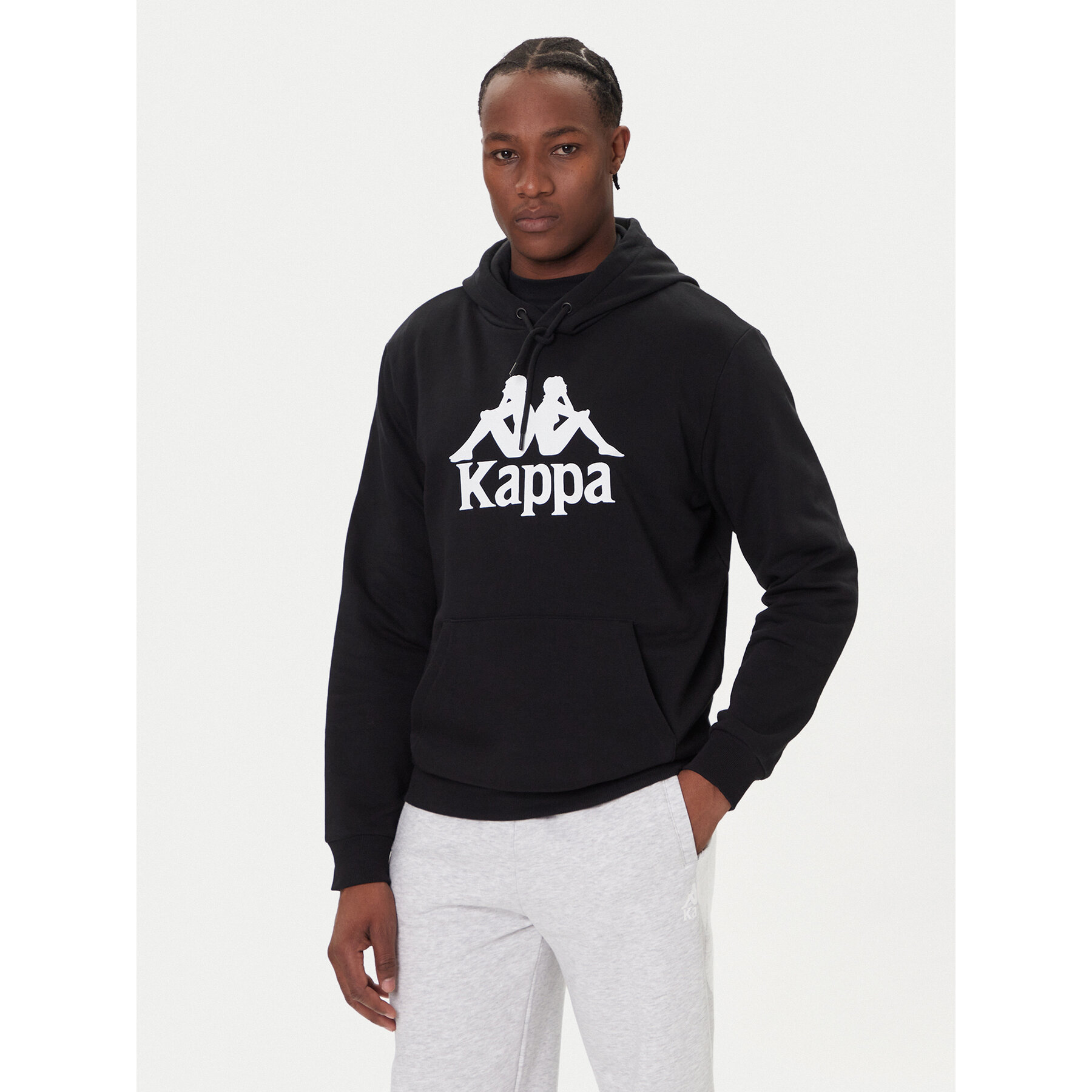 Kappa Majica dugih rukava Malmo 3 341M43W Crna Regular Fit