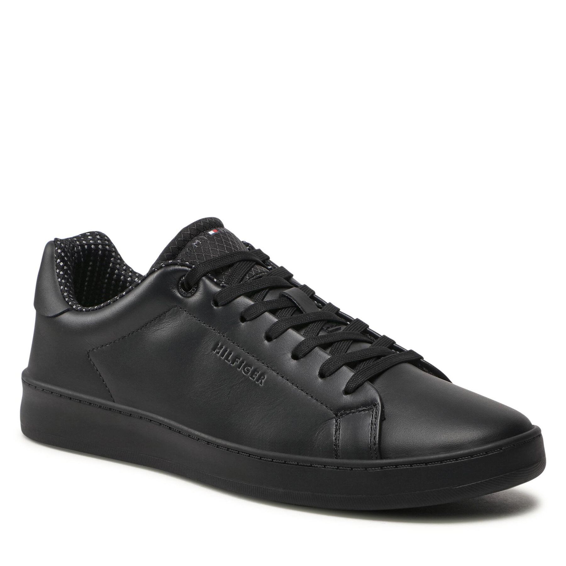 Sneakersy tommy hilfiger elastic retro runner fw0fw03336 black 990 outlet