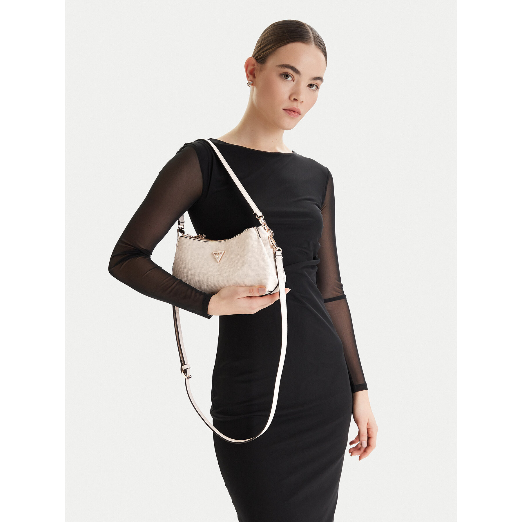 Geantă Guess Noelle II Mini HWZG96 72730 Écru