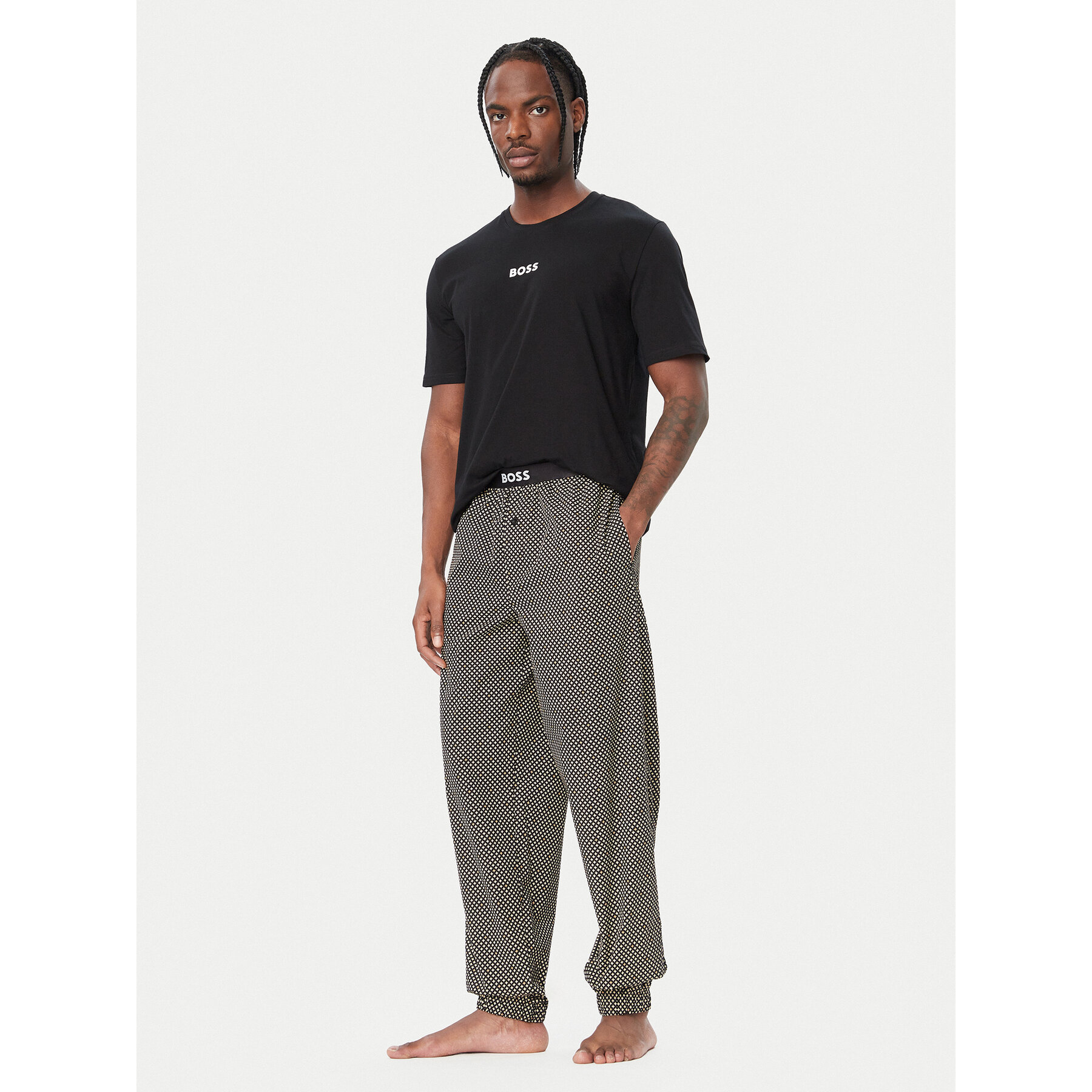 BOSS Pyjama Easy Long 50535875 Beige Relaxed Fit