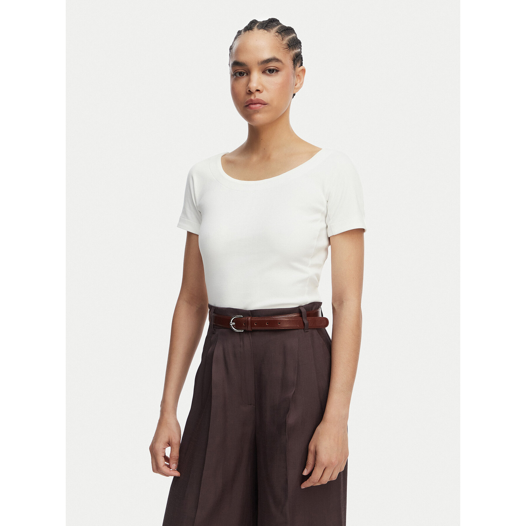 Weekend Max Mara Bluse Multig 2615941122 Weiß Regular Fit