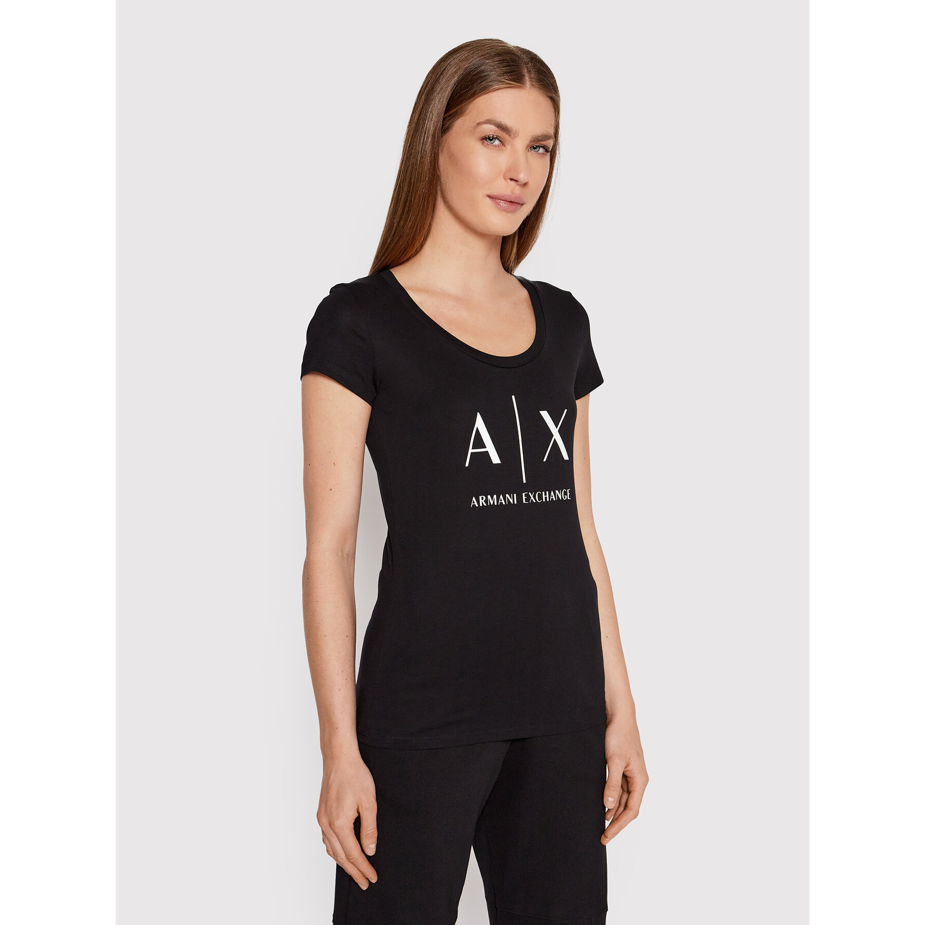 Armani Exchange T-Shirt 8NYT70 YJ16Z 1200 Μαύρο Regular Fit