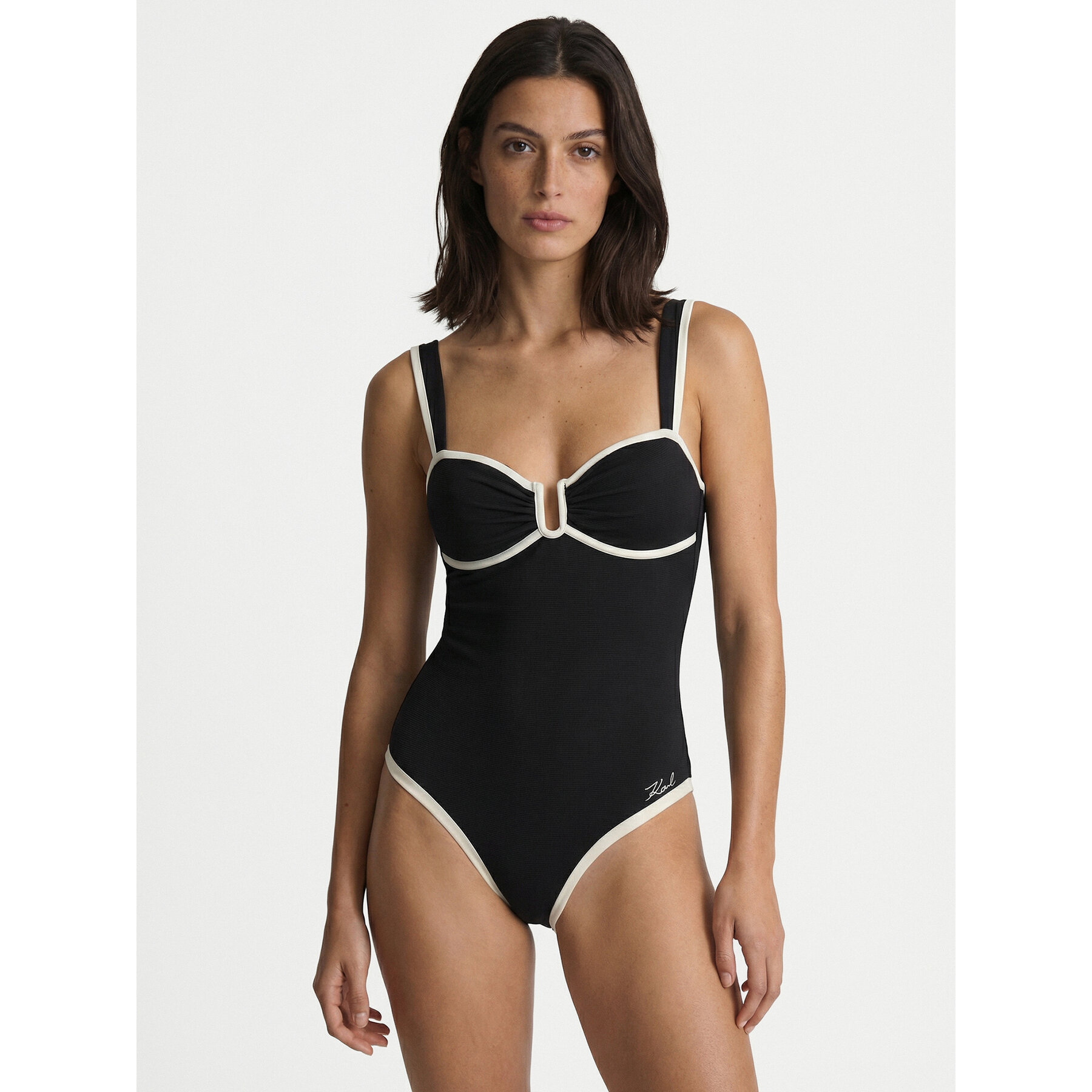 KARL LAGERFELD Badeanzug B2W46026 Schwarz