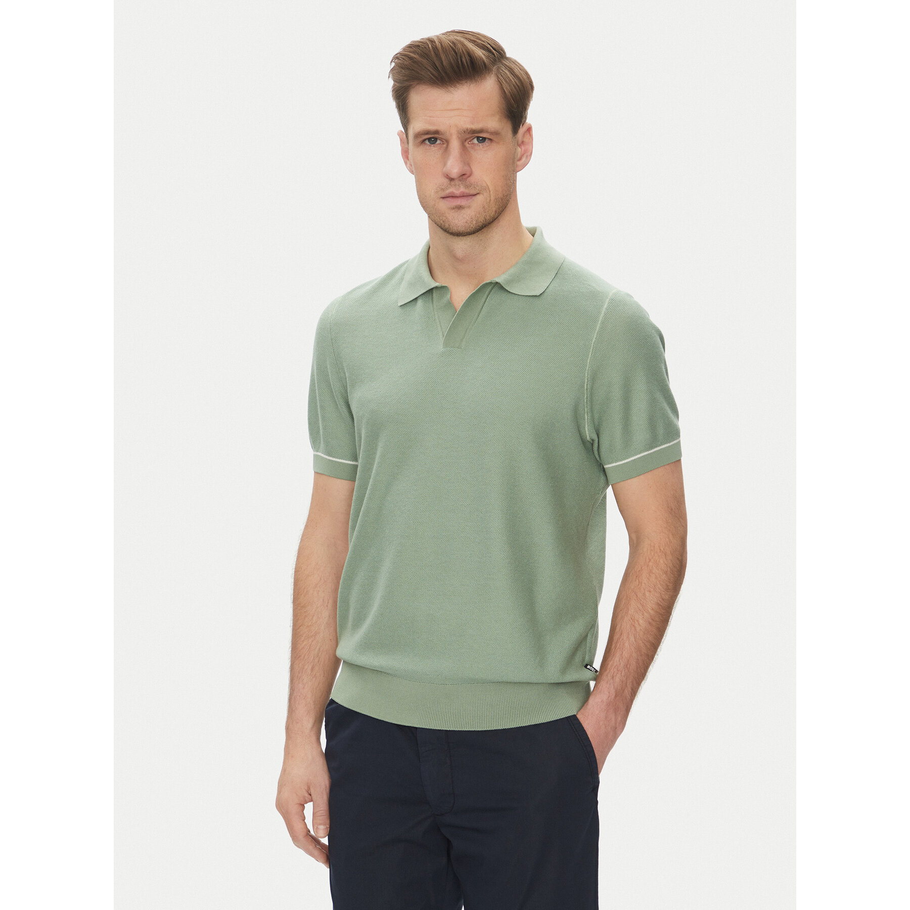 BOSS Polo H-Jianluca 50537654 Verde Regular Fit