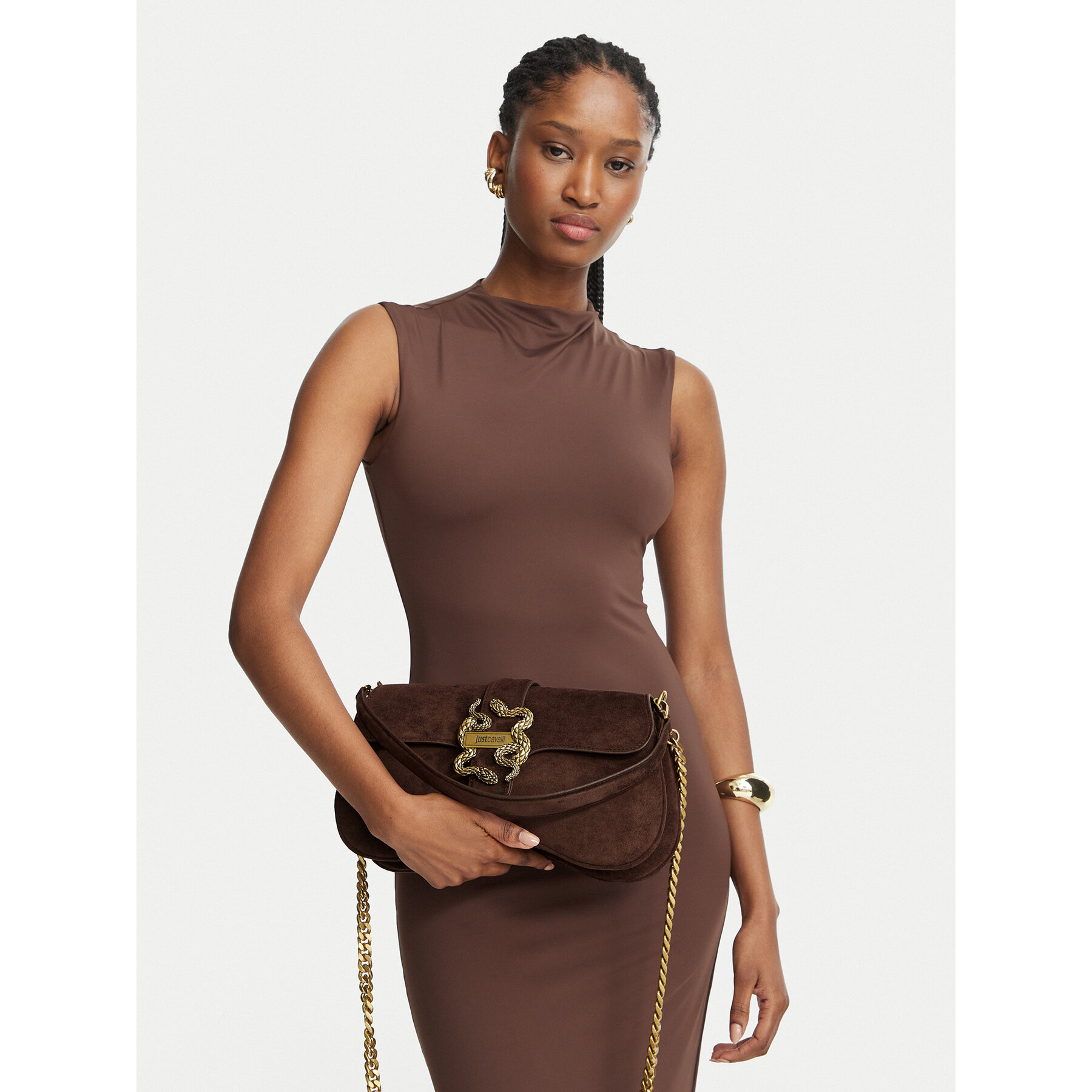 Дамска чанта Just Cavalli 81RA4BA1 ZSE74 Черен