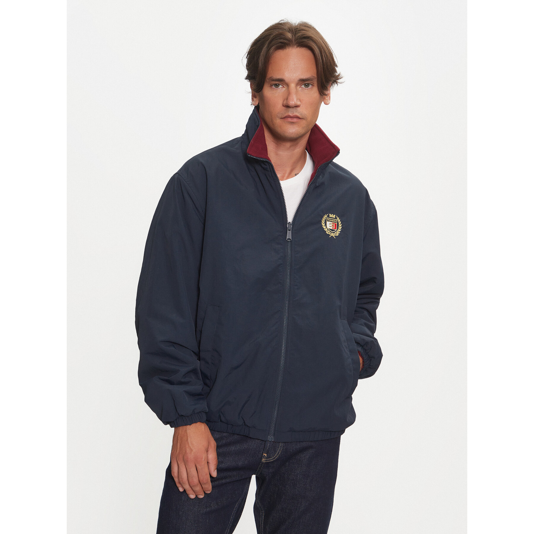 Tommy Jeans Übergangsjacke DM0DM19643 Dunkelblau Regular Fit