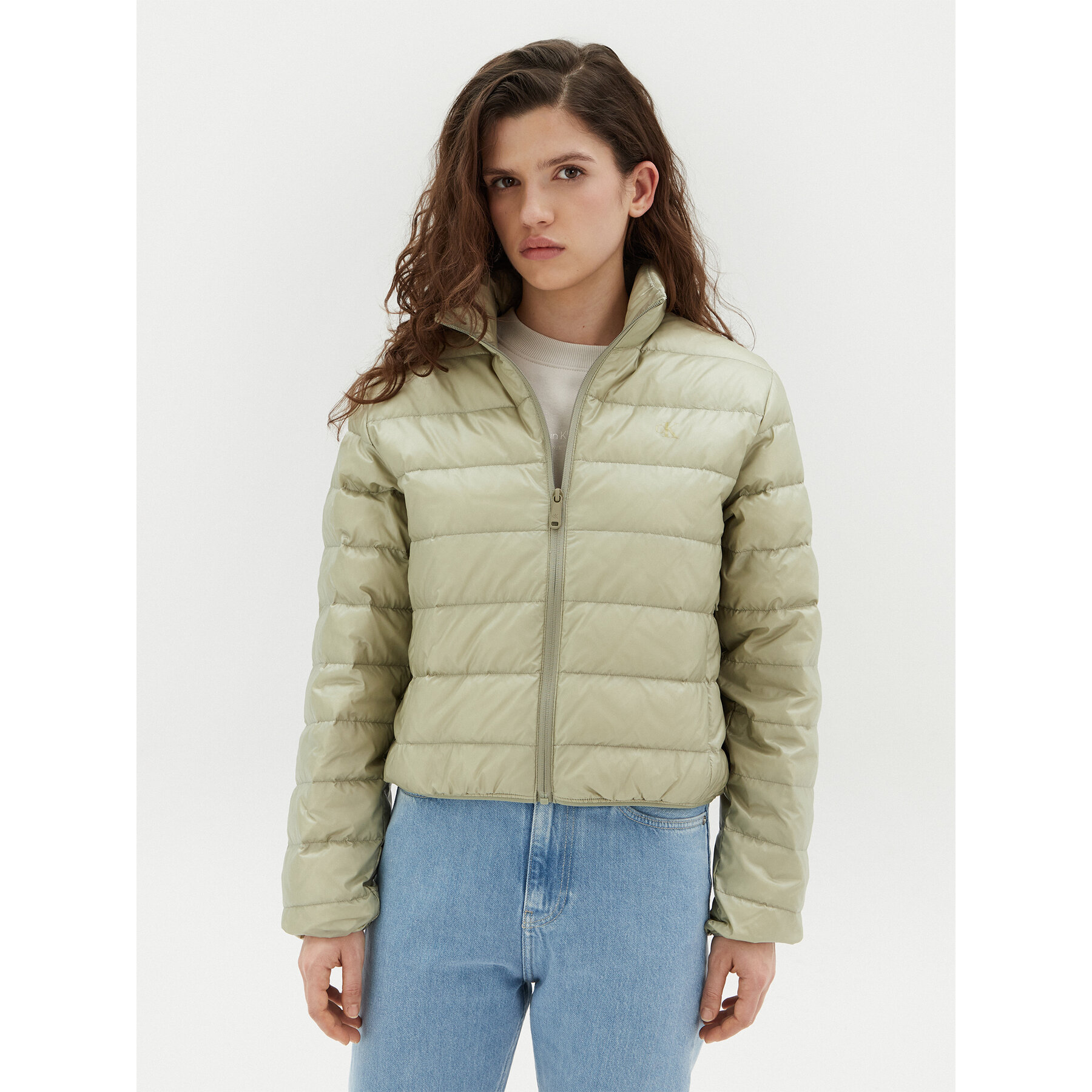 Calvin Klein Jeans Daunenjacke J20J224698 Beige Regular Fit