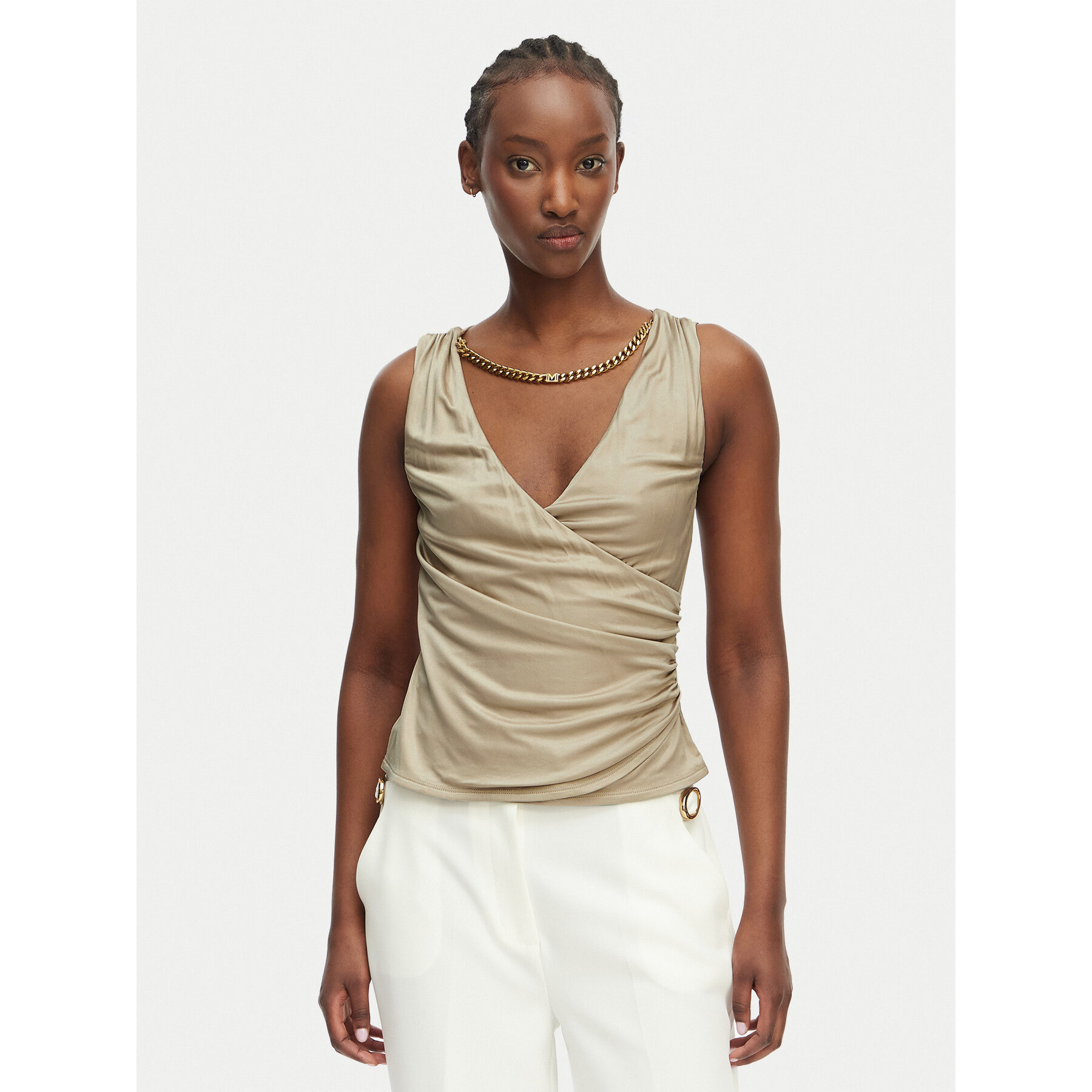Marciano Guess Top G6GP11 K3617 Bež Slim Fit