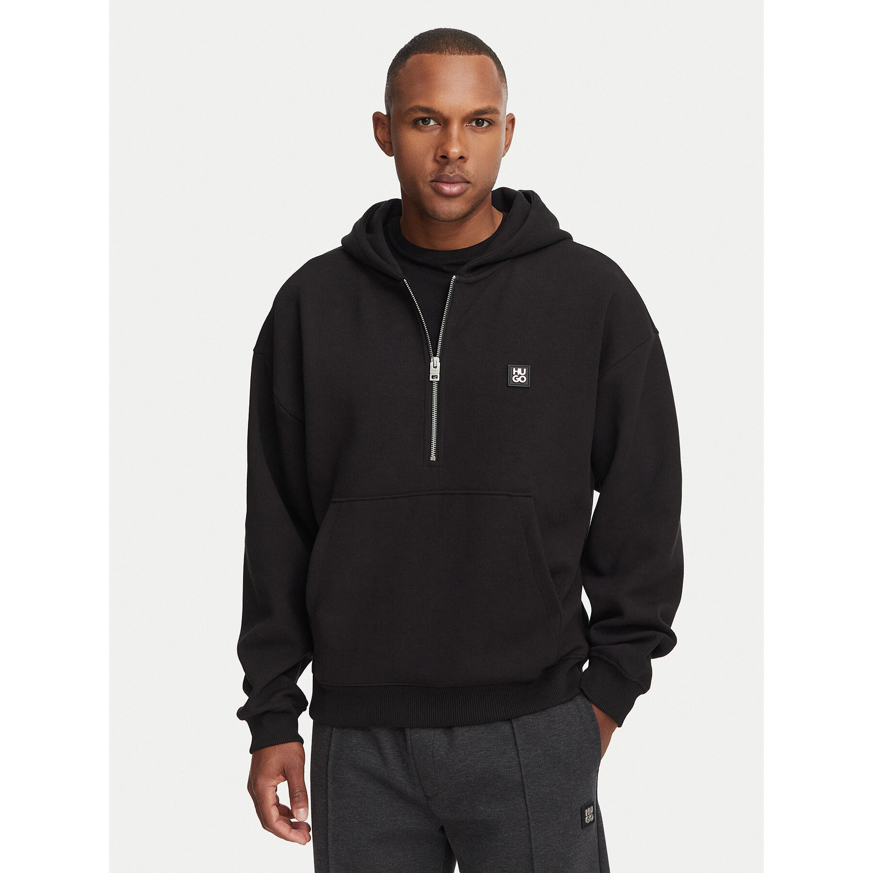 HUGO Sweatshirt Dabinhood 50563019 Schwarz Oversize