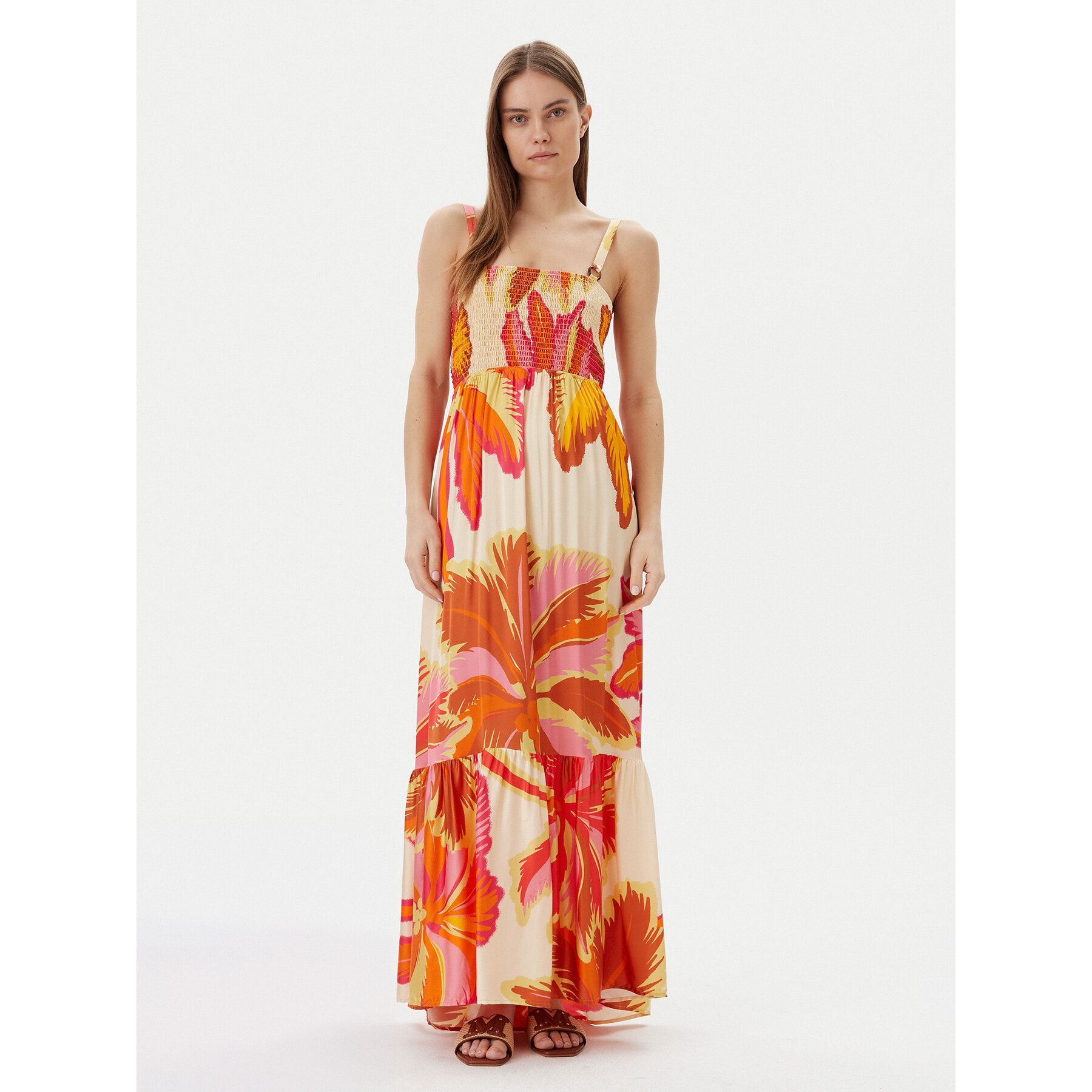 Maaji Sommerkleid Jungle Palm Lavinia PT2707CLD001 Orange Regular Fit