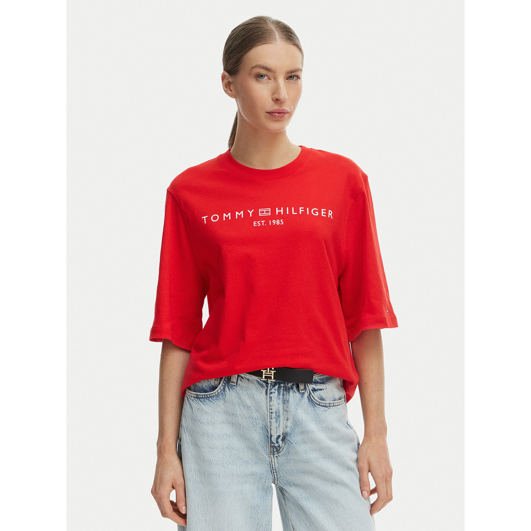 Tommy Hilfiger T-Shirt WW0WW47811 Orange Relaxed Fit
