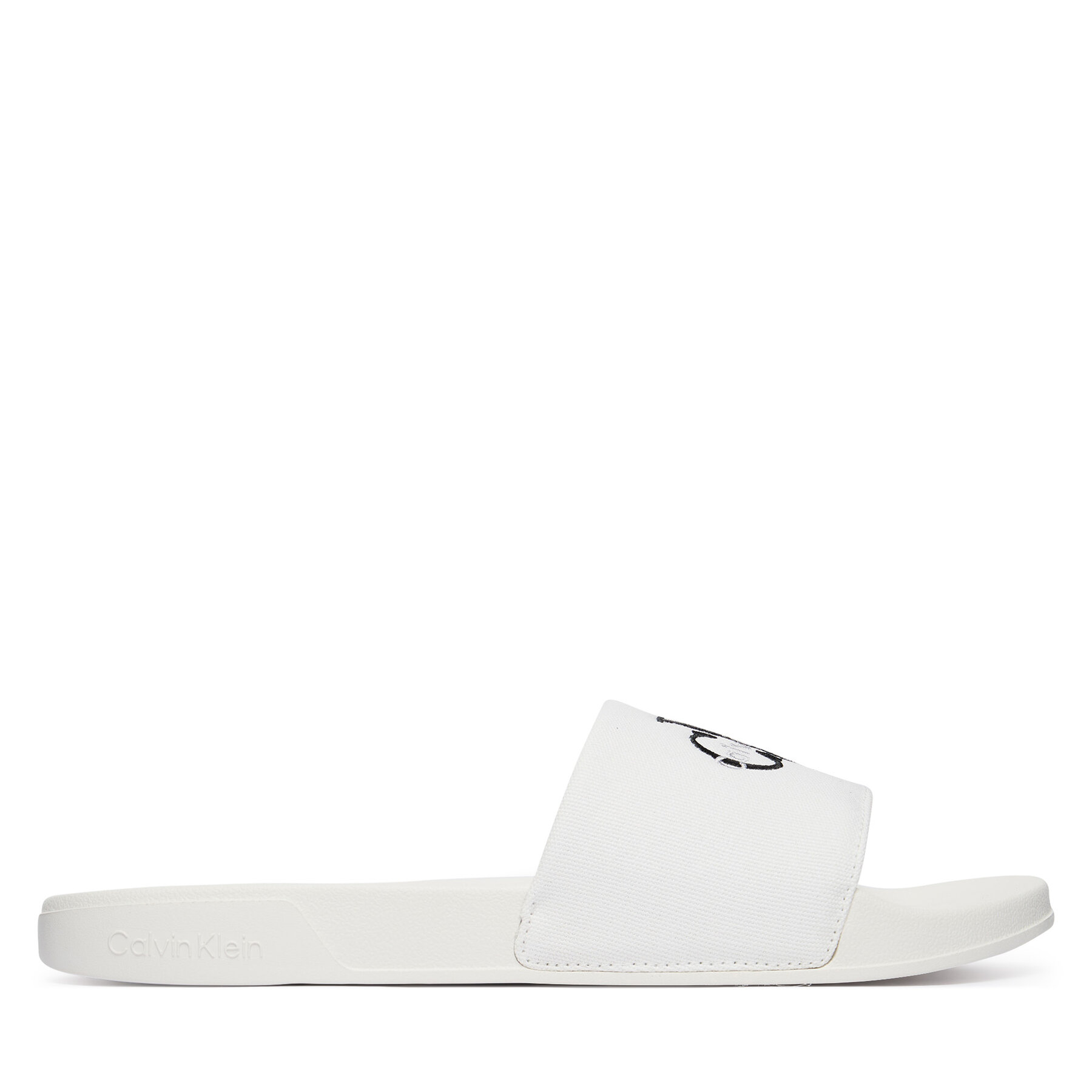 Natikače Calvin Klein Ess Slide Cv YM0YM01393 Bijela