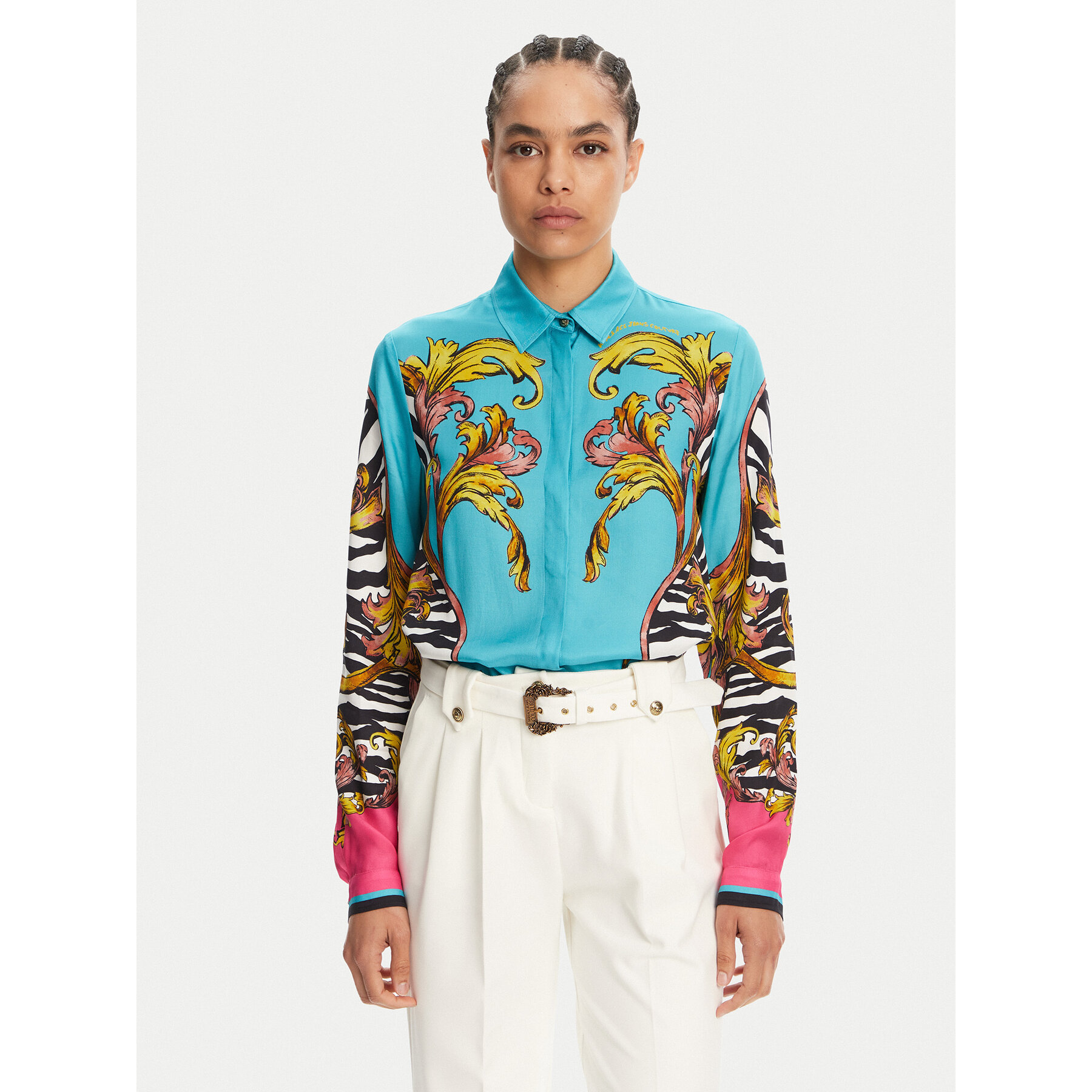 Versace Jeans Couture Hemd 78HAL2P1 Blau Regular Fit