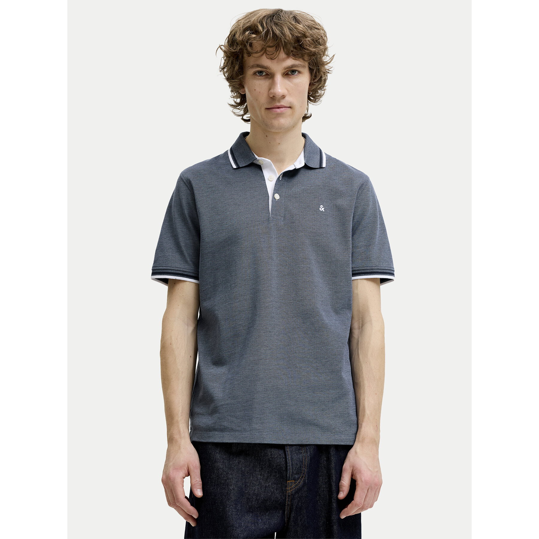 Jack & Jones Pólóing Paulos 12136668 Szürke Regular Fit