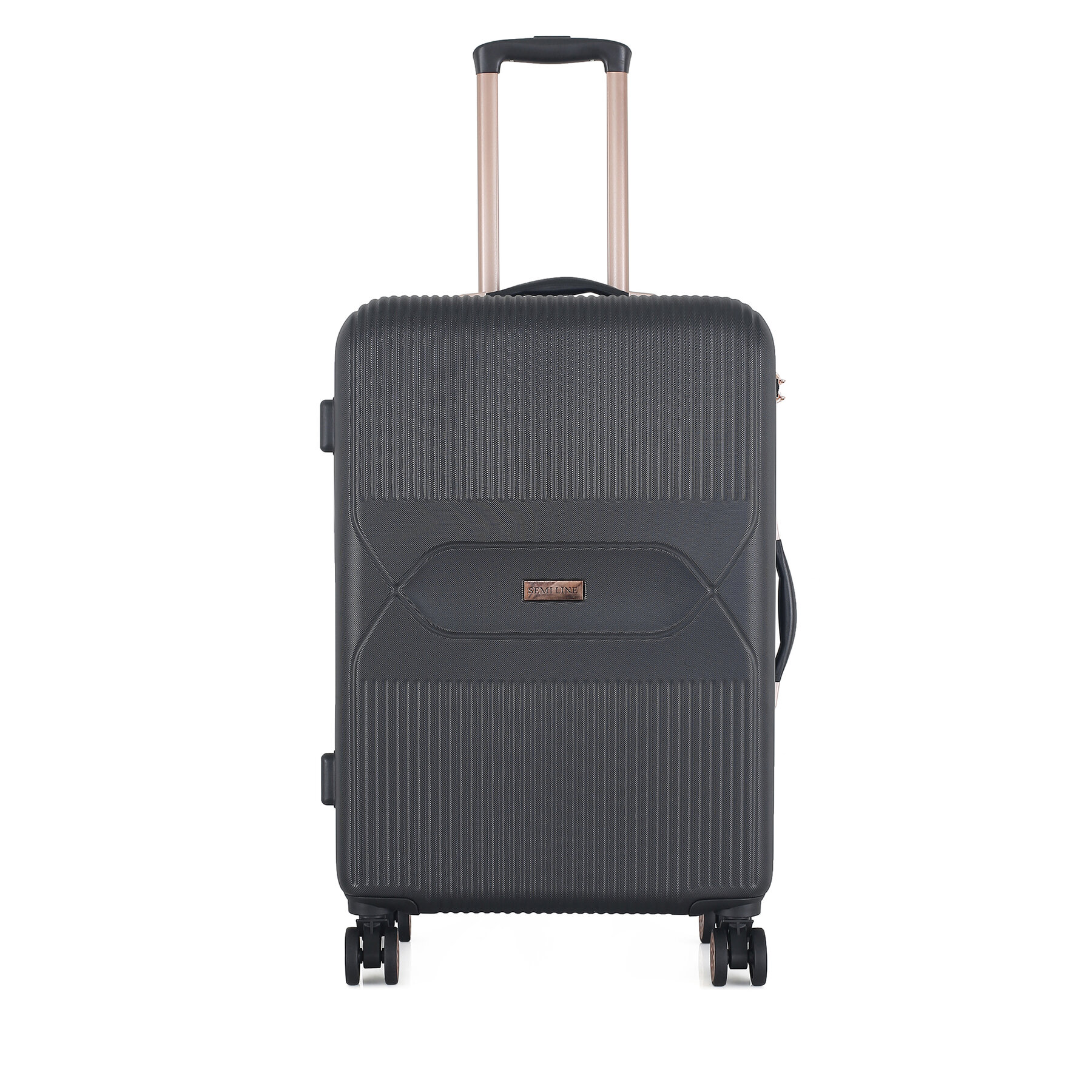Medelstor resväska Semi Line T5787-2 Svart