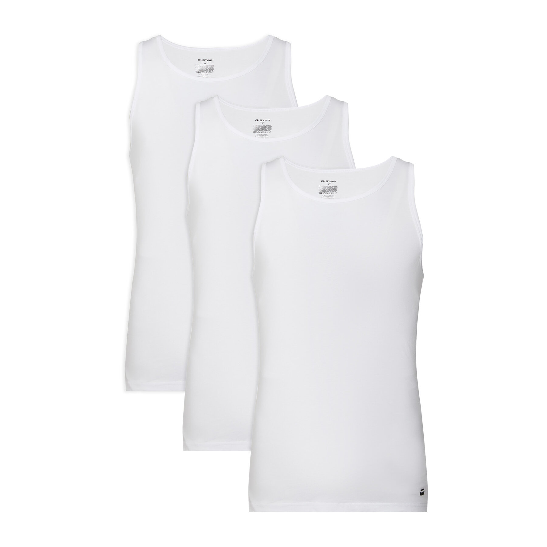 G-STAR Set potkošulja bez rukava﻿ D30333-11 Bijela Regular Fit
