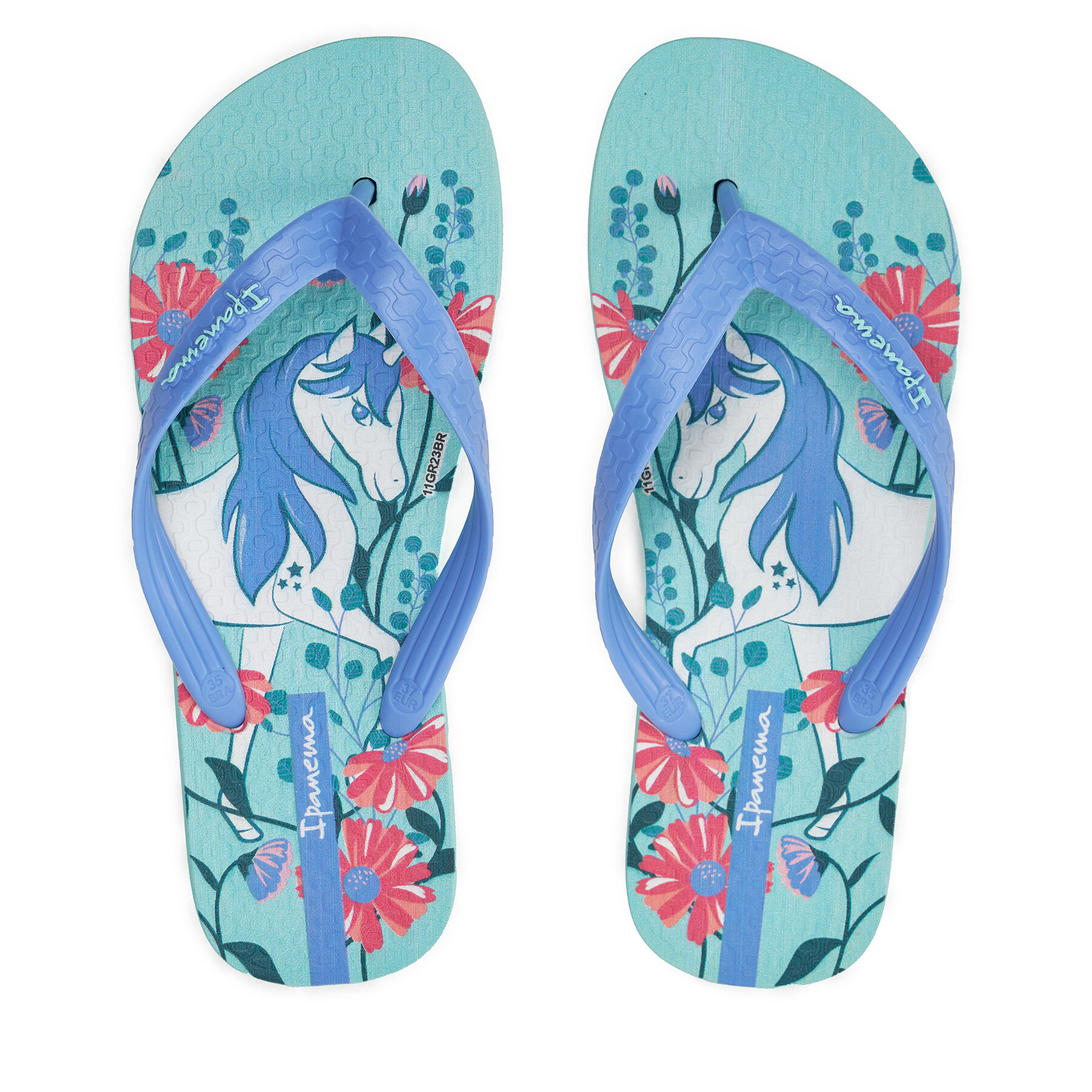 Dziecięce Japonki Ipanema, Rozmiar 35.5 Zielony 83484