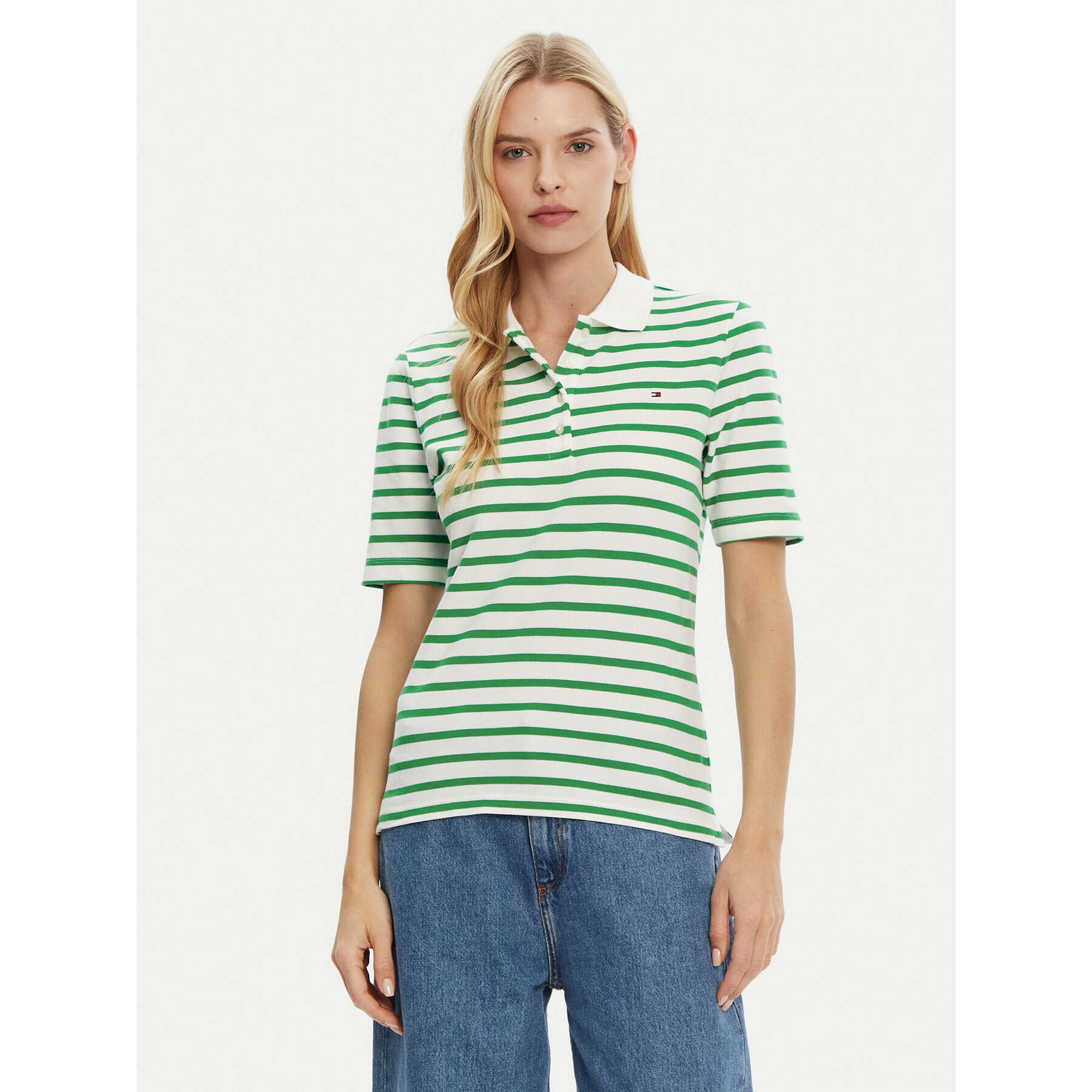 Tommy Hilfiger Polo 1985 WW0WW43224 Verde Regular Fit
