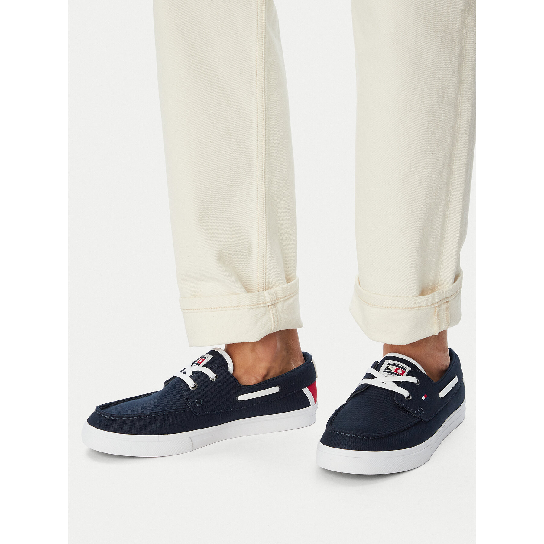 Teniși Tommy Hilfiger Th Boat Vulc Sneaker Canvas FM0FM05877 Bleumarin