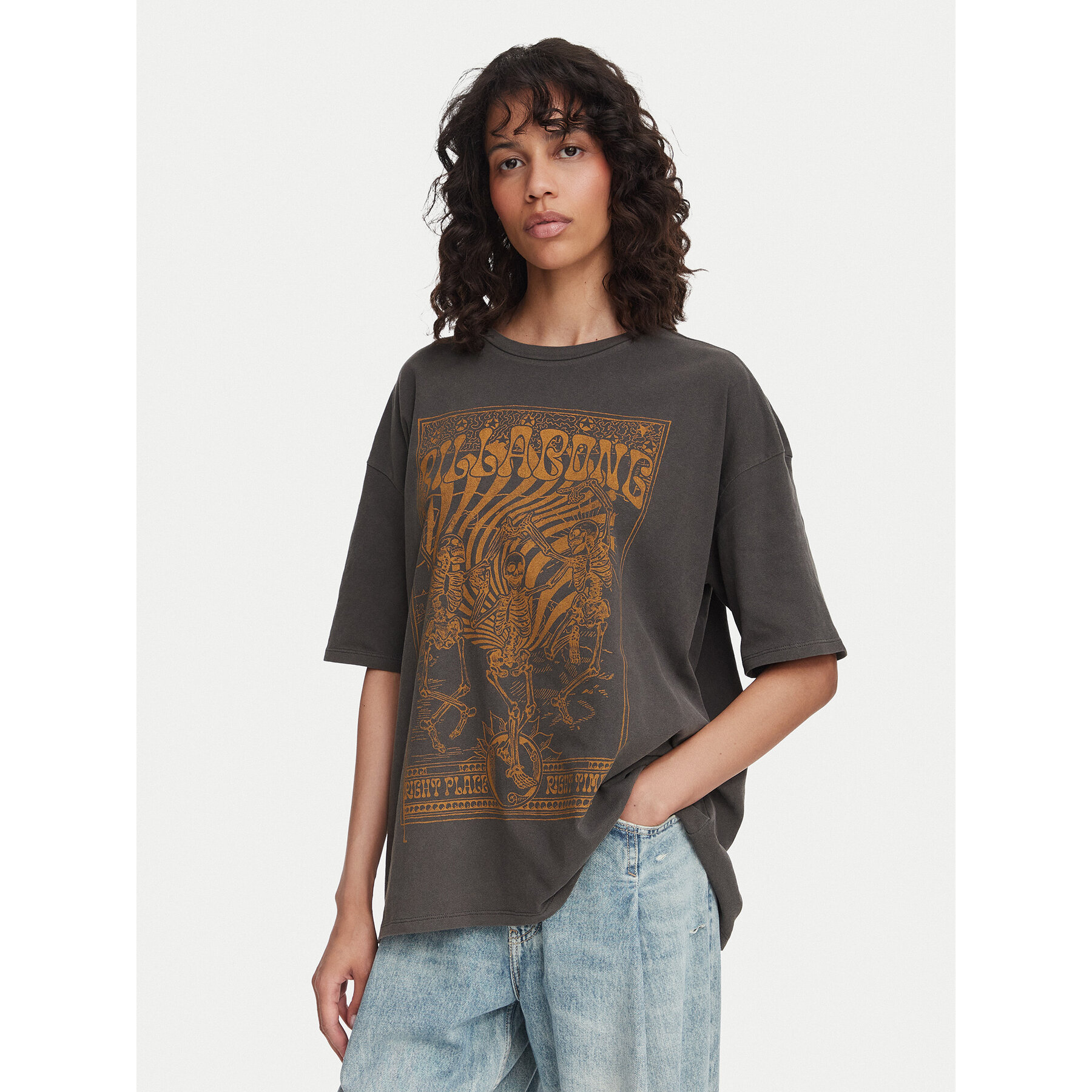 Billabong T-shirt EBJZT00455 Tamno siva Regular Fit