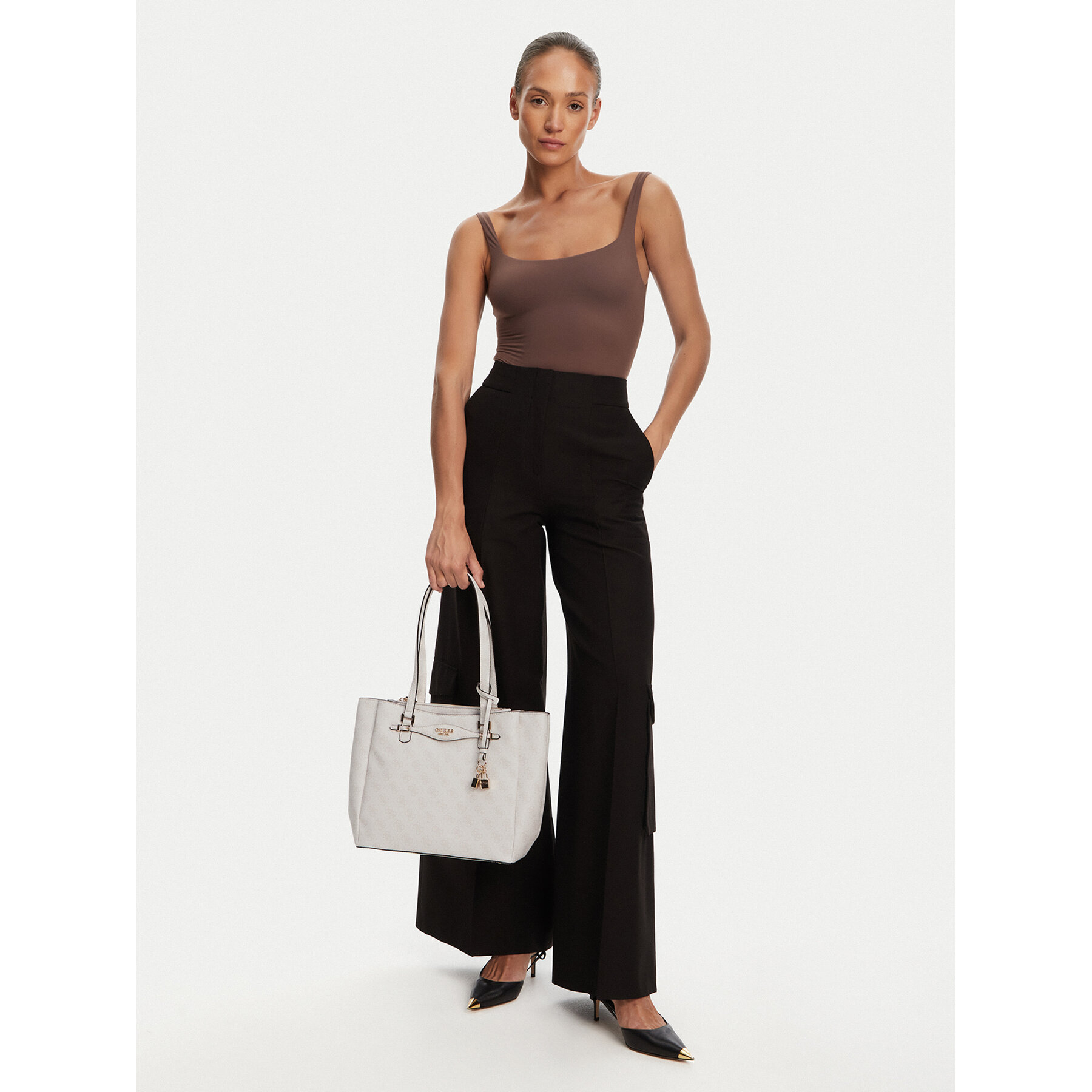 Táska Guess Katya HWSG96 52230 Ekru