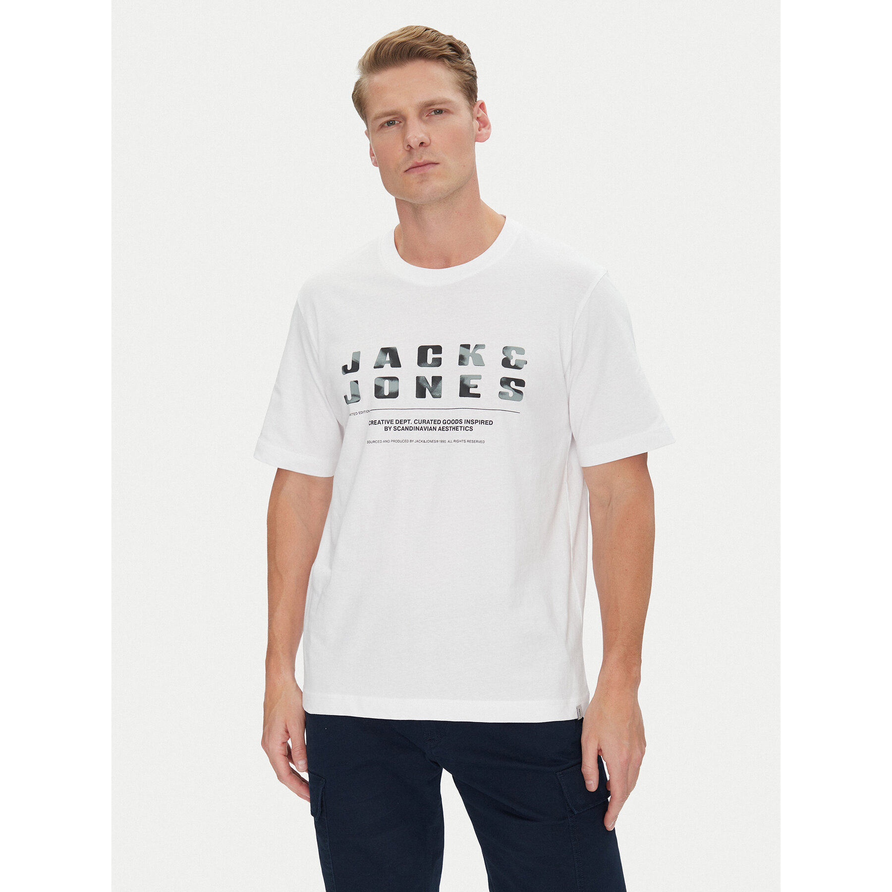 Jack & Jones T-Shirt Recharge 12274716 Λευκό Relaxed Fit