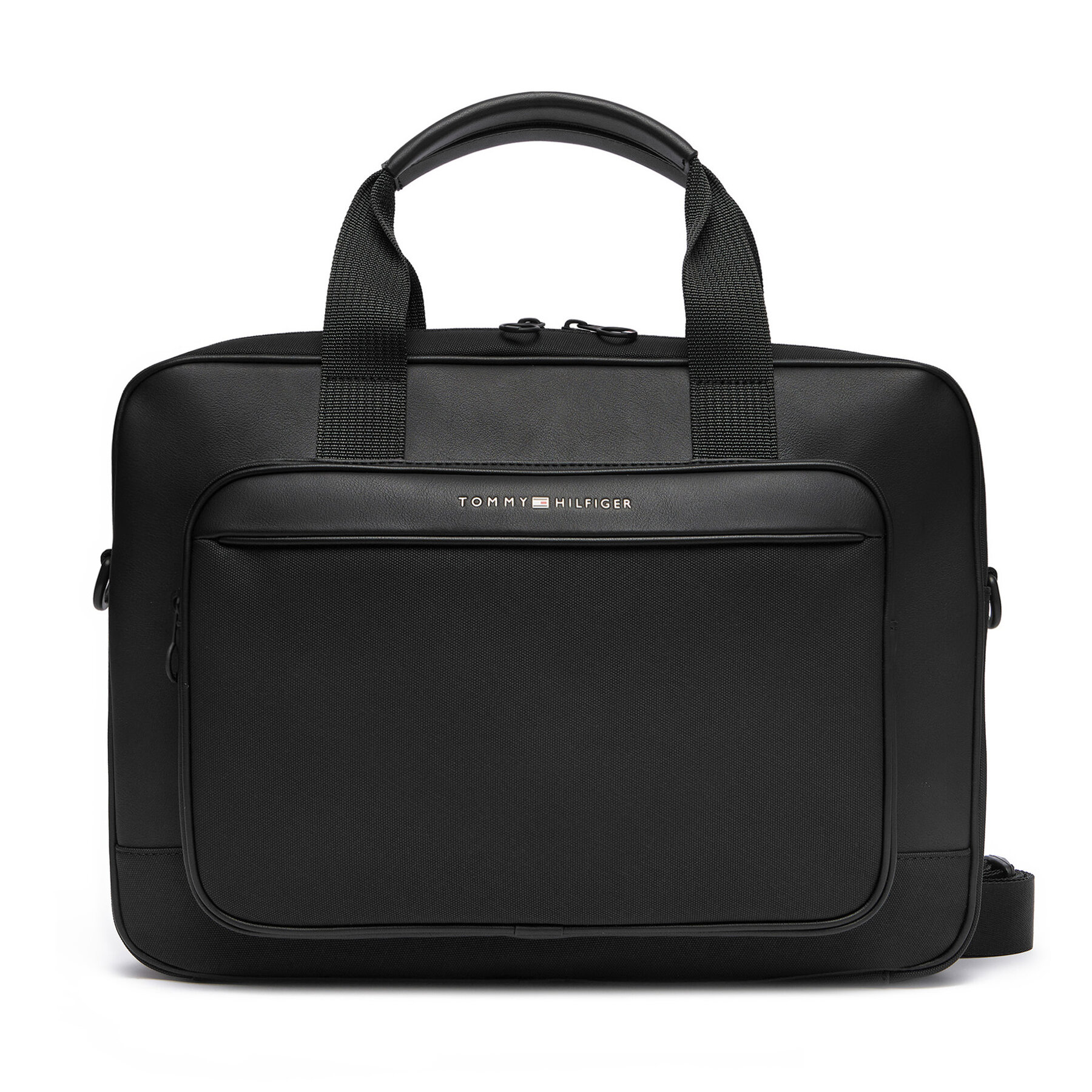 Laptoptáska Tommy Hilfiger Th Foundation Computer Bag AM0AM13626 Fekete