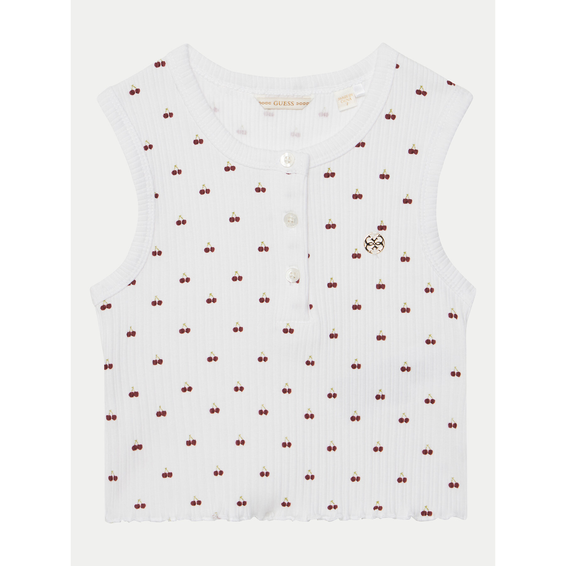 Guess Τοπ J5GP01 KCSQ4 Λευκό Regular Fit