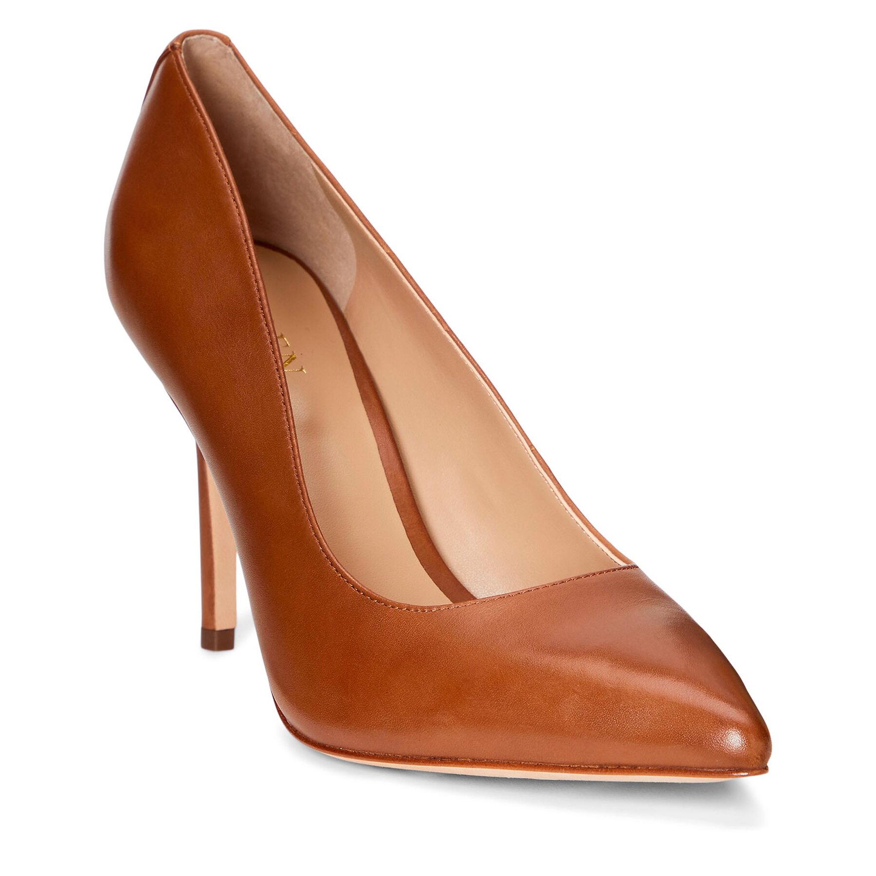 Pantofi cu toc subțire Lauren Ralph Lauren Lindella Ii 802904158001 Deep Saddle Tan 802904158001 imagine super redus 2022