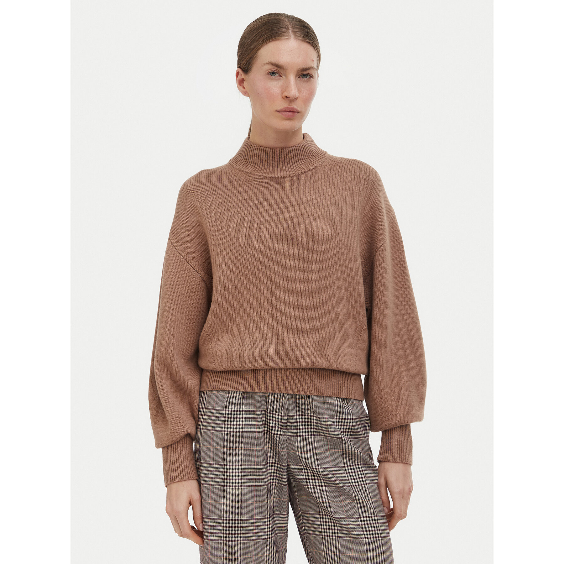 HUGO Pullover Sorellenio 50569389 Hellbraun Relaxed Fit