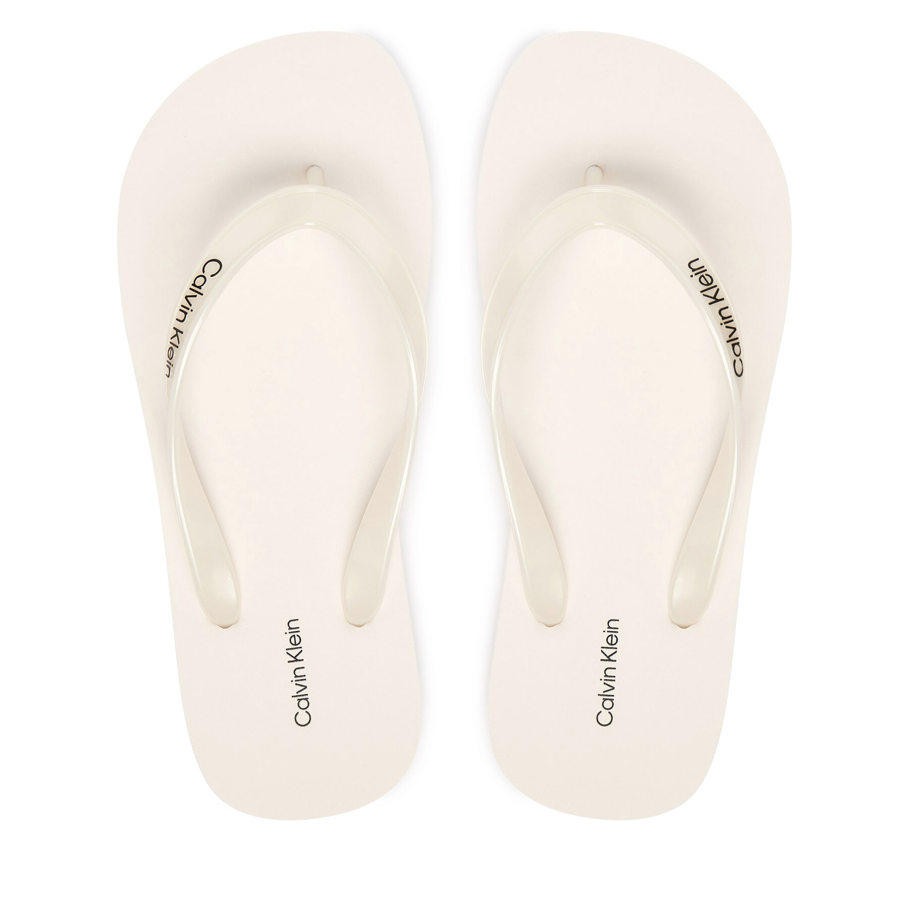 Σαγιονάρες Calvin Klein Arwa - Metallic Pearlised Flip Flops HW0HW02956 Λευκό