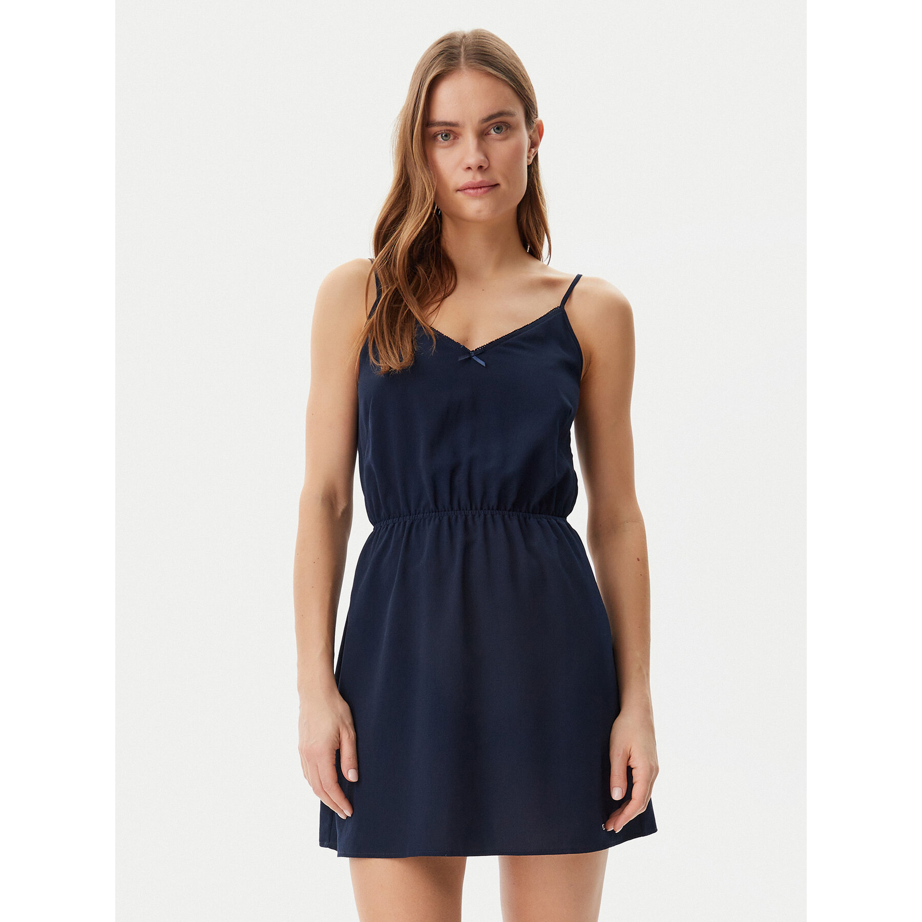 Tommy Jeans Sommerkleid Essential DW0DW20613 Dunkelblau Regular Fit