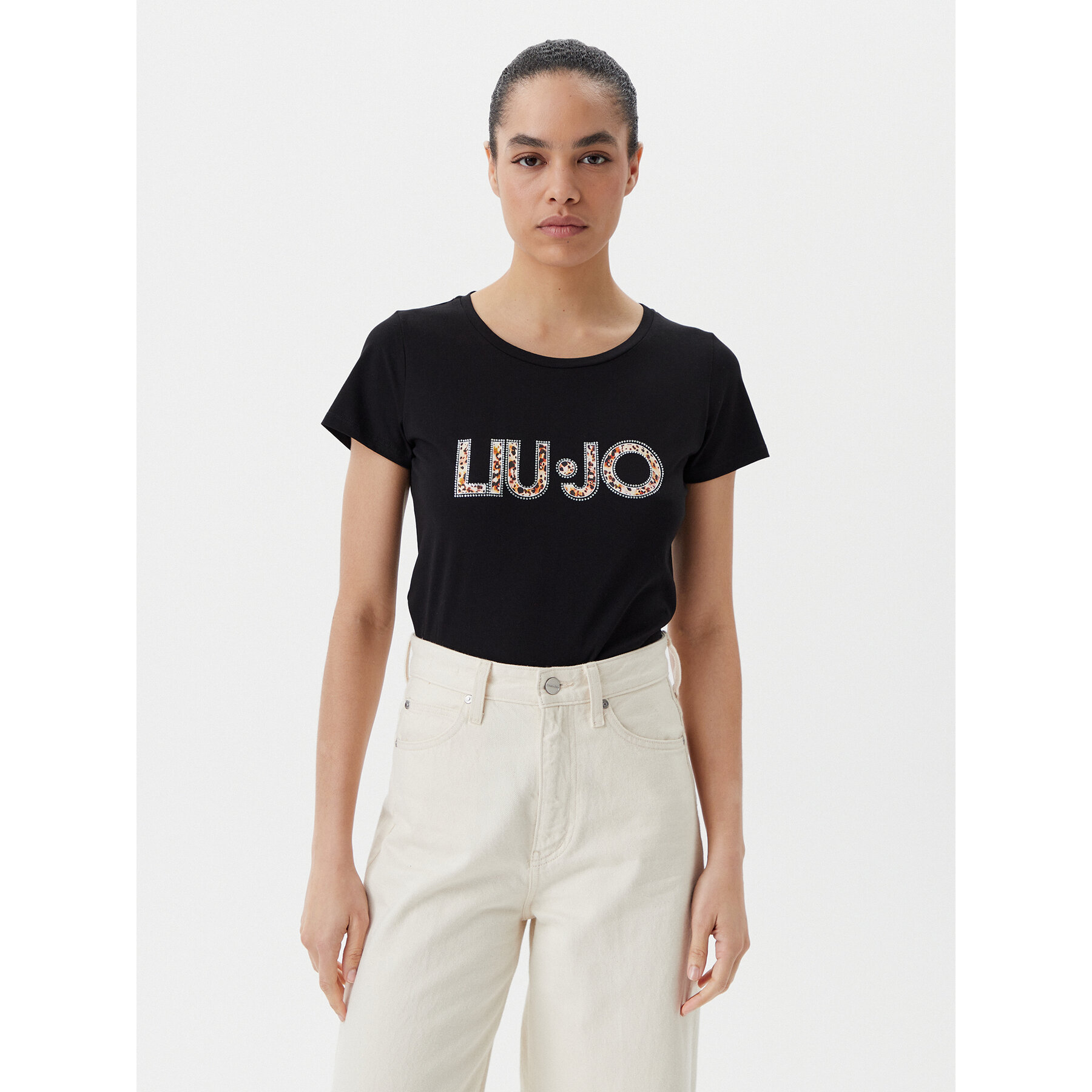 Liu Jo Beachwear T-shirt VA5154 JS003 Nero Regular Fit
