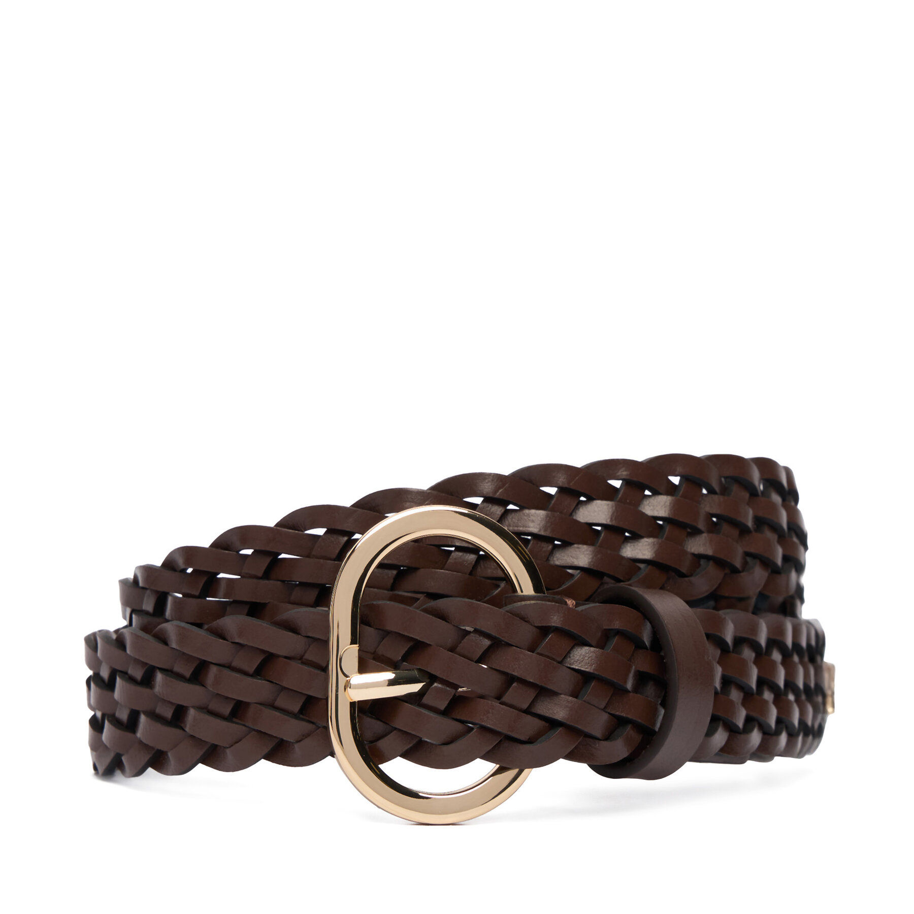 Női öv Tommy Hilfiger Th Chic 2.5 Woven Leather AW0AW18111 Barna