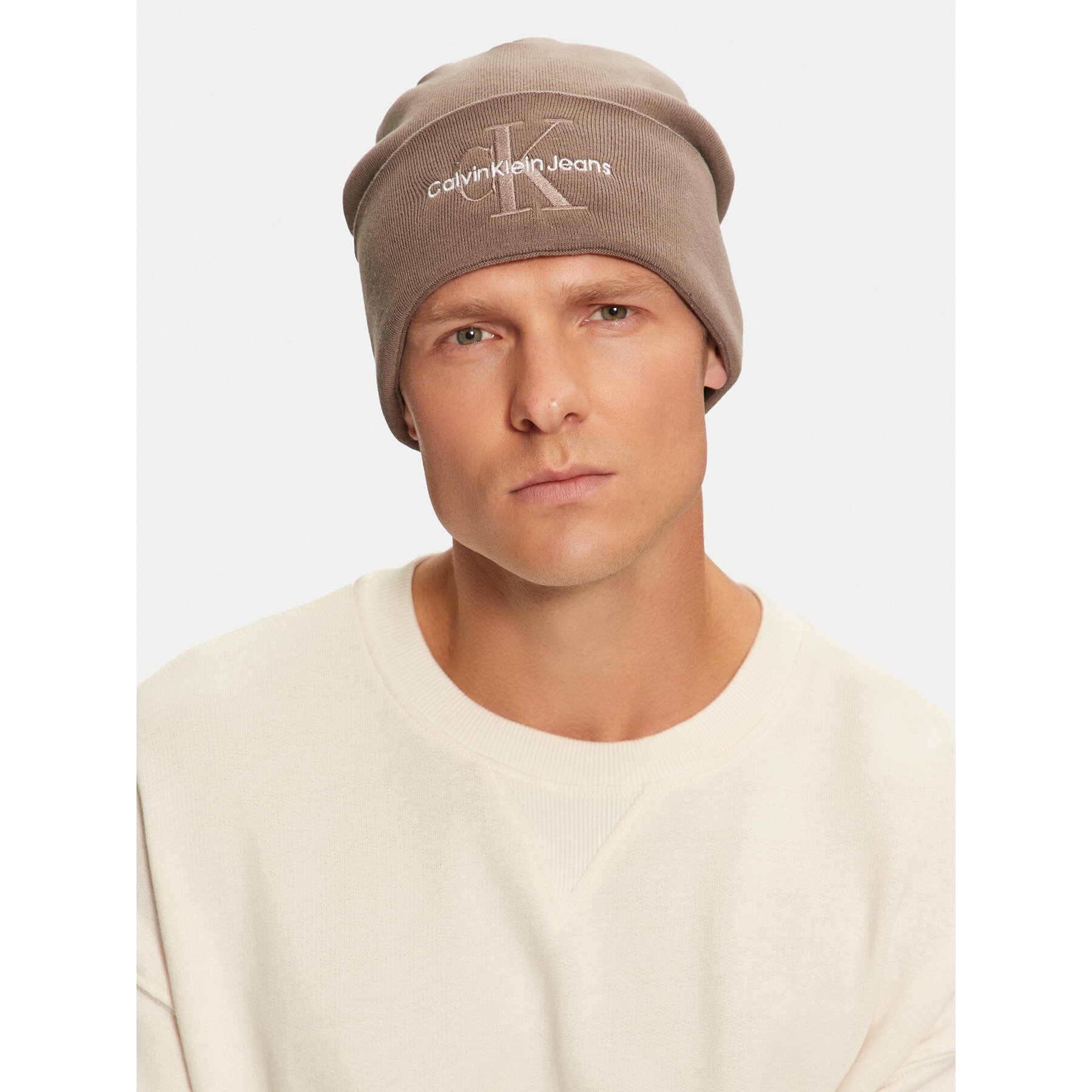 Căciulă Calvin Klein Mono Logo Embro K50K512460 Maro