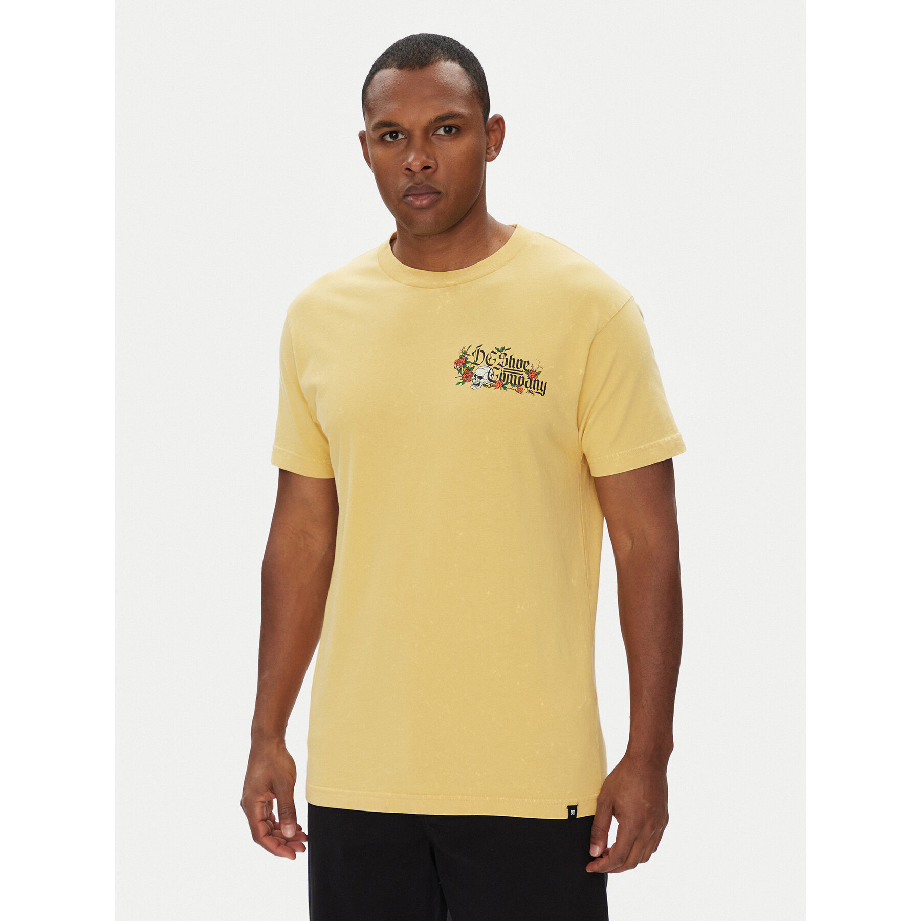 DC Shoes Majica ADYZT05460 Rumena Regular Fit