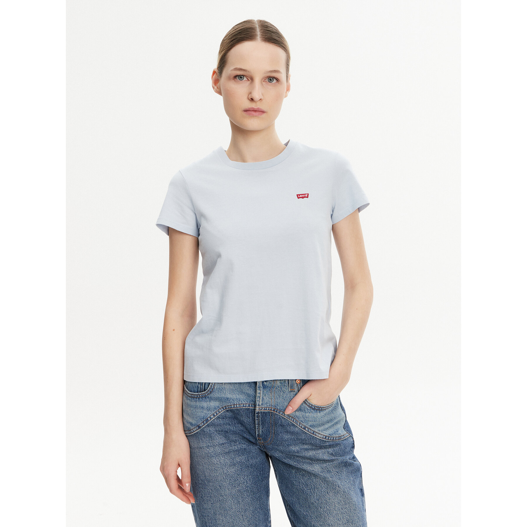 Levi's T-Shirt Perfect 39185-0361 Himmelblau Regular Fit, Größe XXS