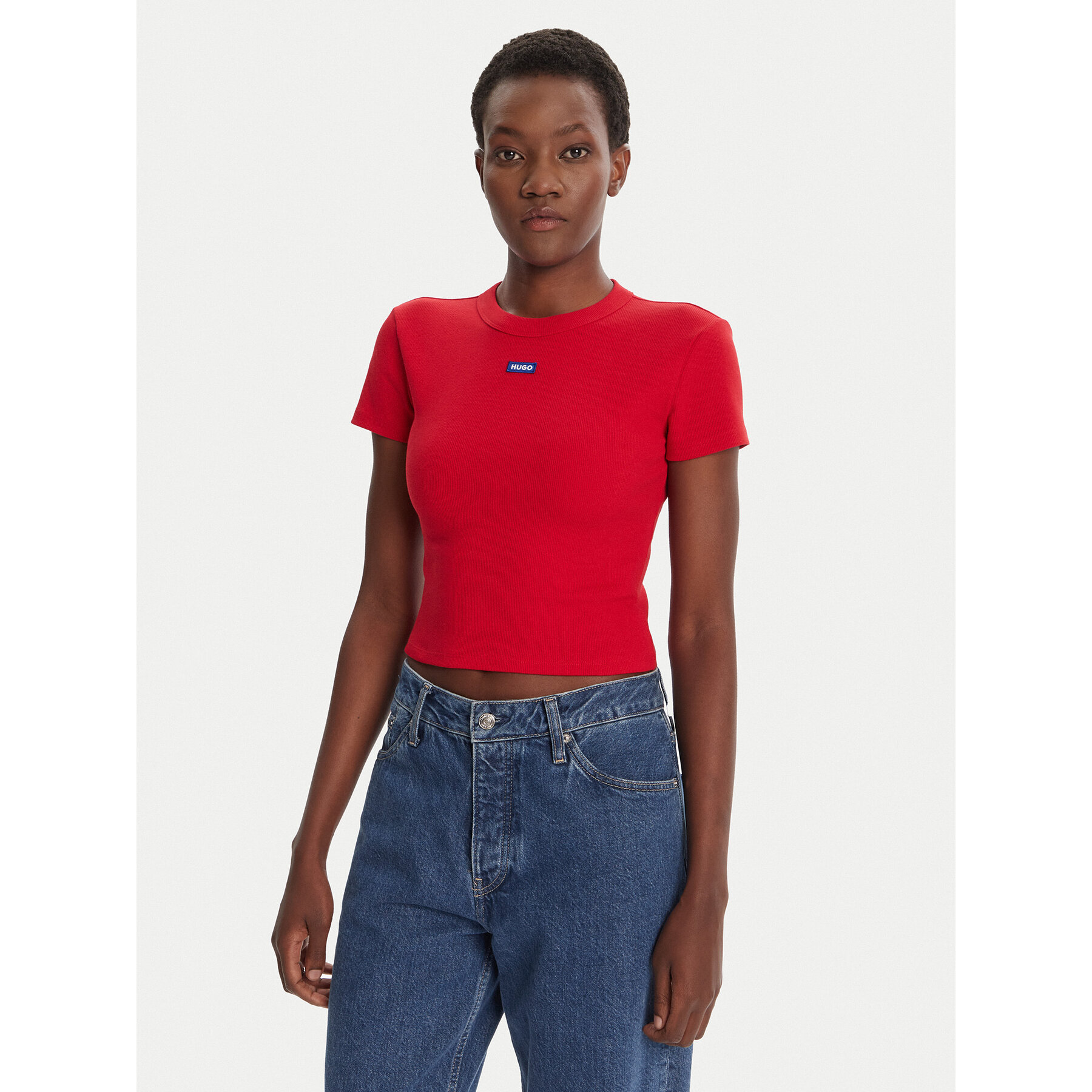 HUGO Póló Baby 50510749 Piros Slim Fit