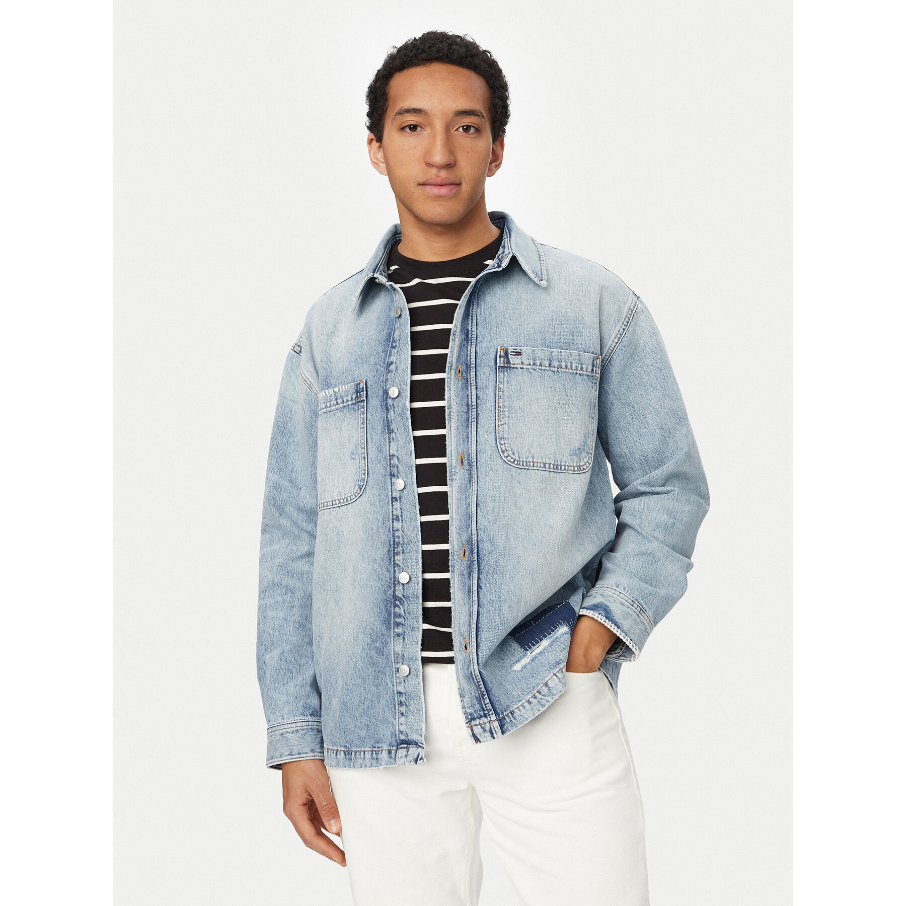 Tommy Jeans Jeanshemd DM0DM23269 Blau Relaxed Fit