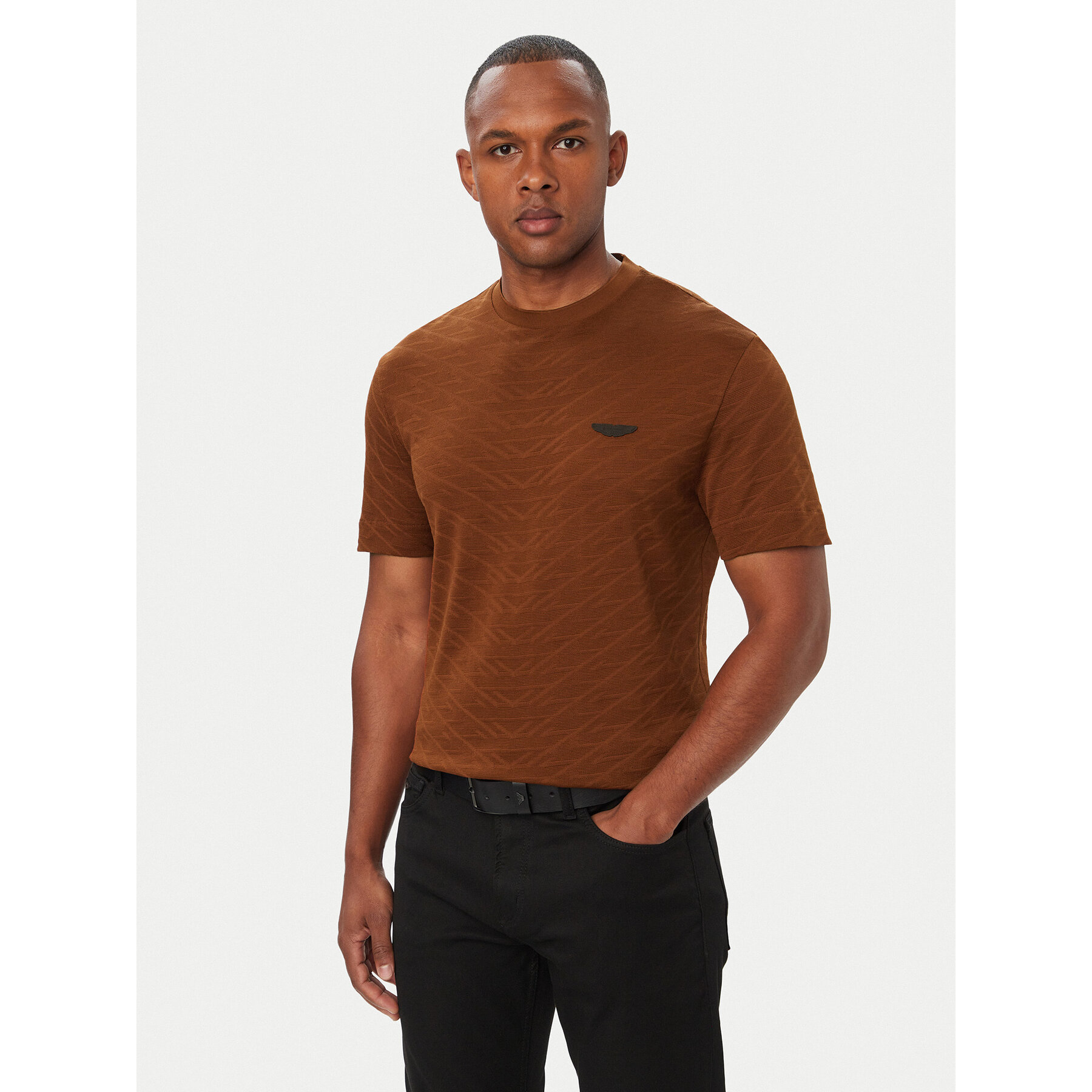 BOSS T-Shirt C-Thompson 180_AM 50565175 Braun Regular Fit