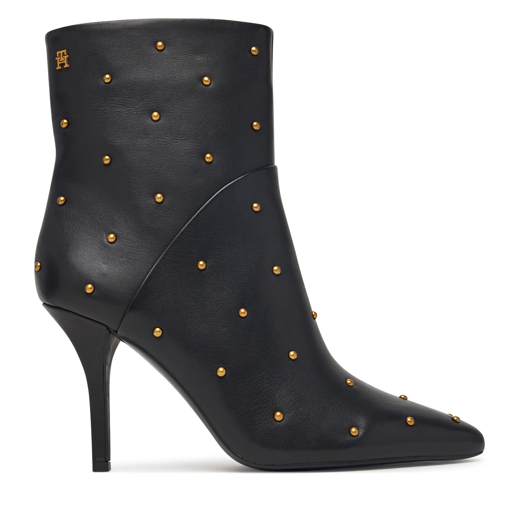 Škornji Tommy Hilfiger High Heel Ankle Boot With Studs FW0FW09558 Črna