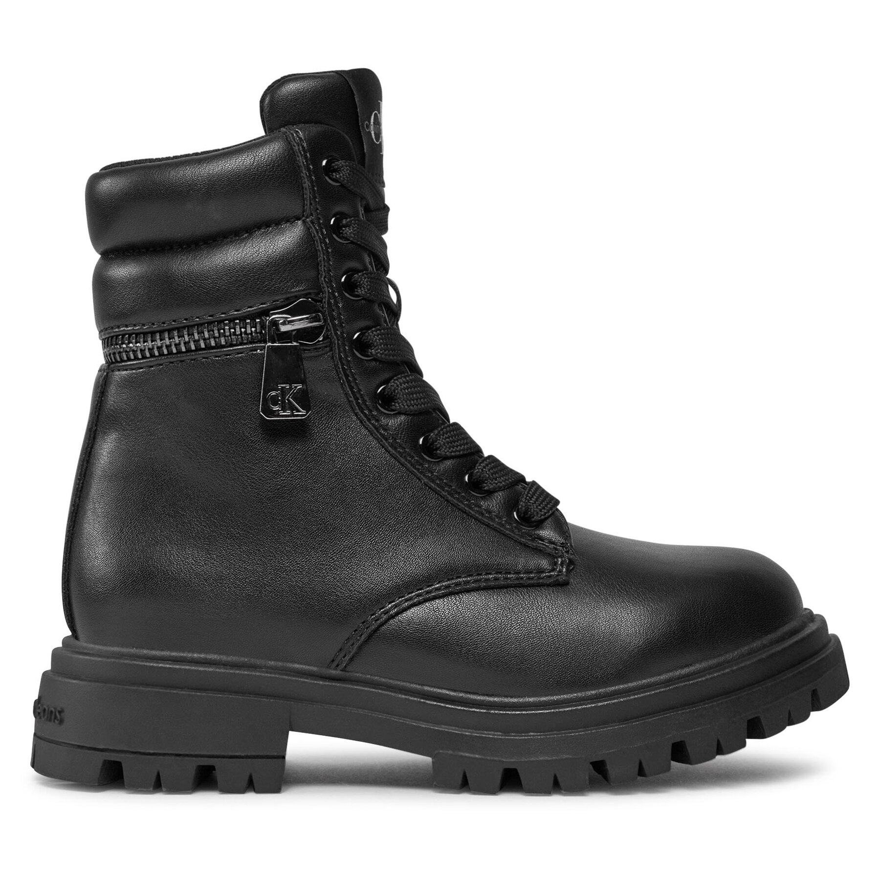 Dziecięce Trapery Calvin Klein Jeans, Rozmiar 30 Czarny Lace-Up Bootie V3A5-80687-1355 M
