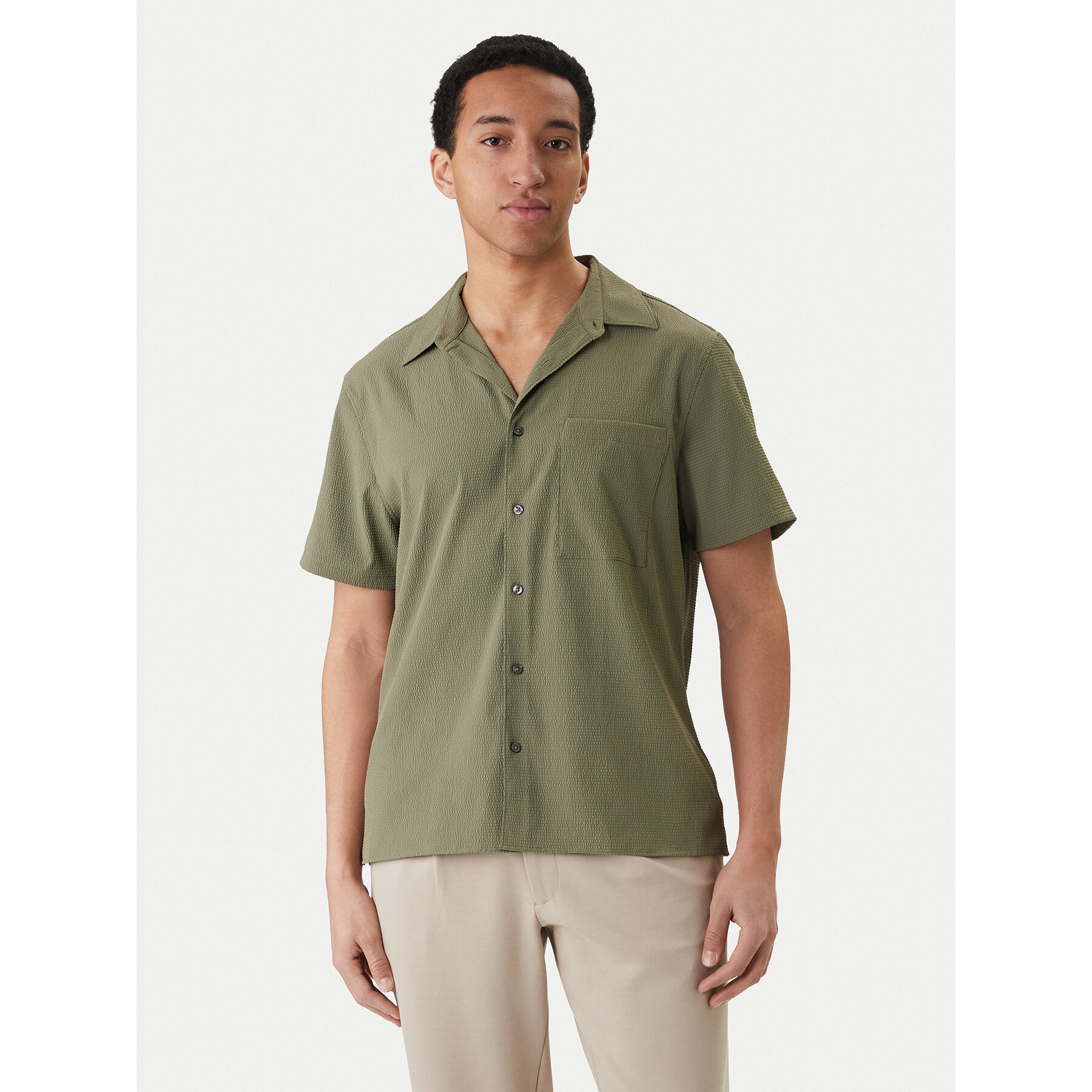 Calvin Klein Hemd LV04LF109G Grün Classic Fit