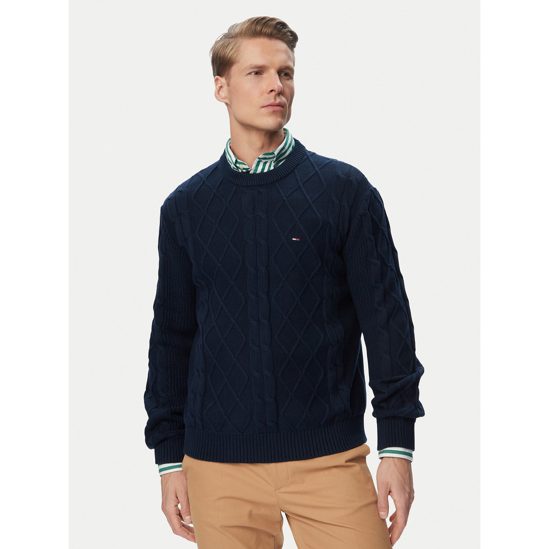 Tommy Jeans Pullover DM0DM23405 Dunkelblau Regular Fit