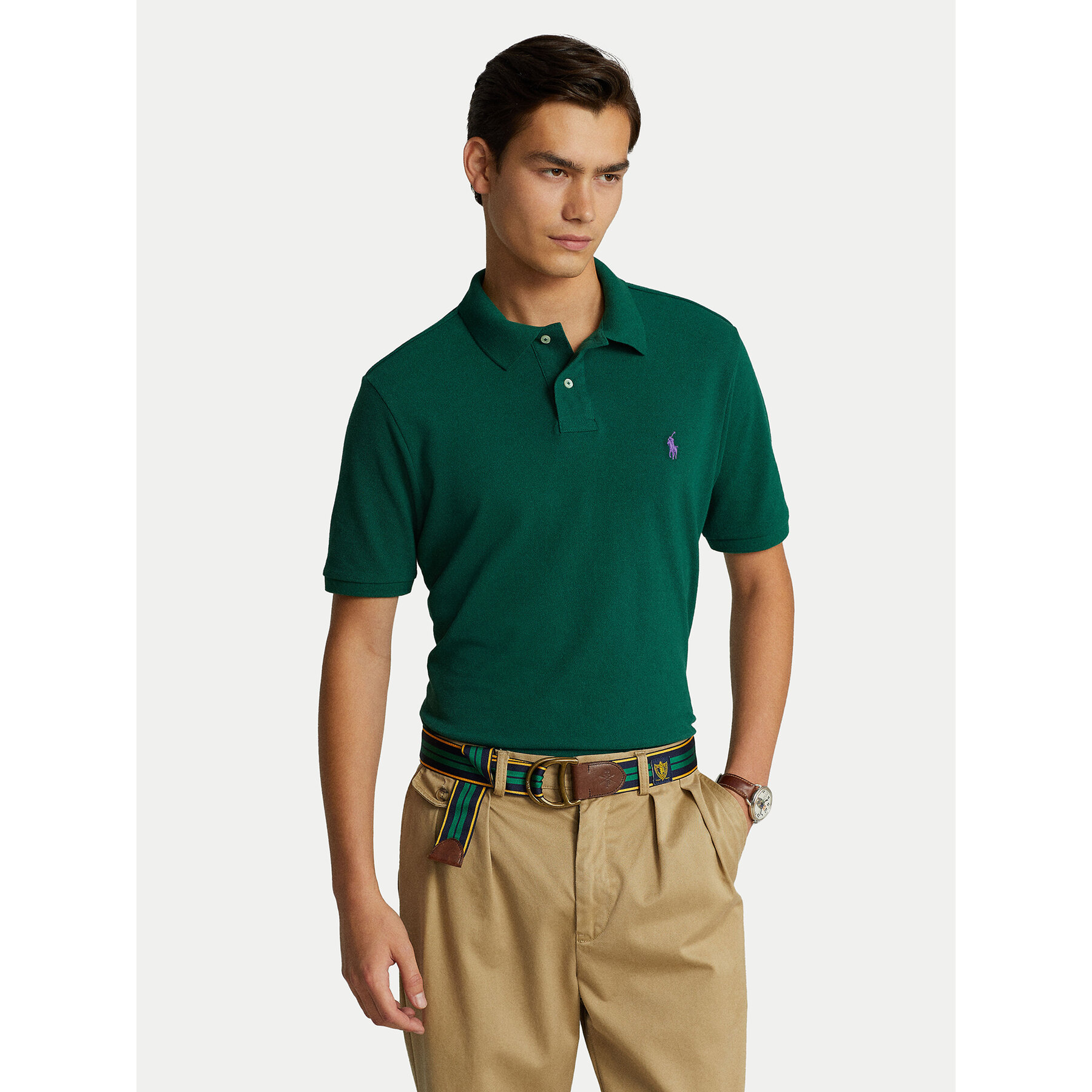 Polo Ralph Lauren Polo 710782592016 Verde Custom Slim Fit