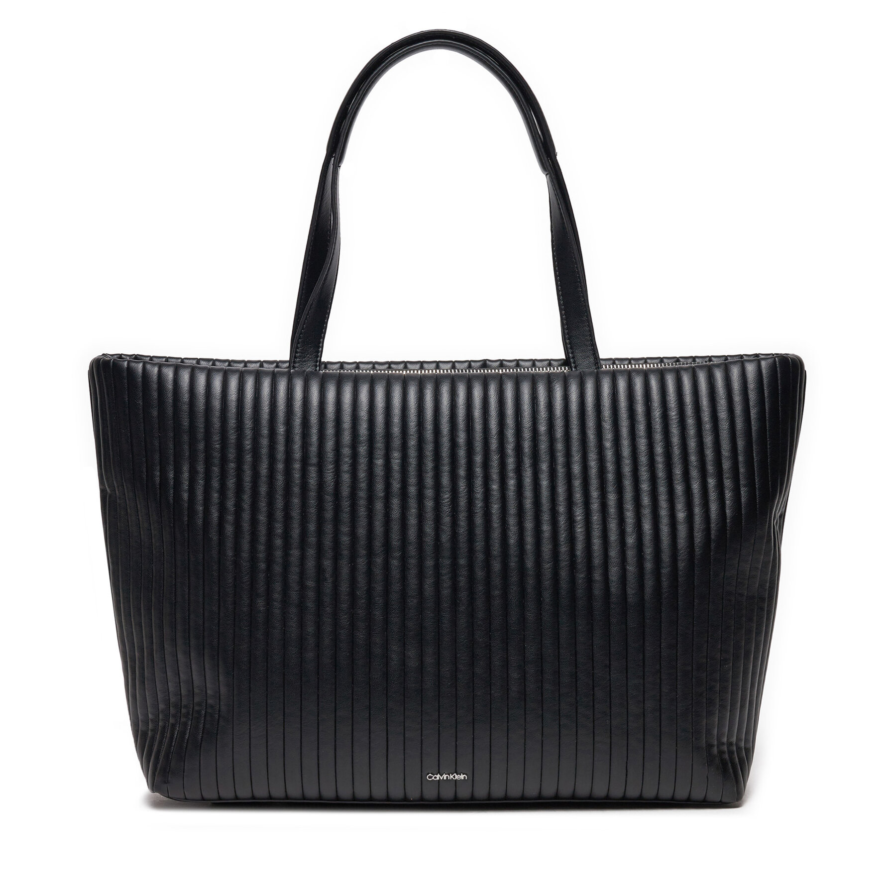Geantă Calvin Klein Mini Line Quilt Medium Shopper K60K613077 Negru