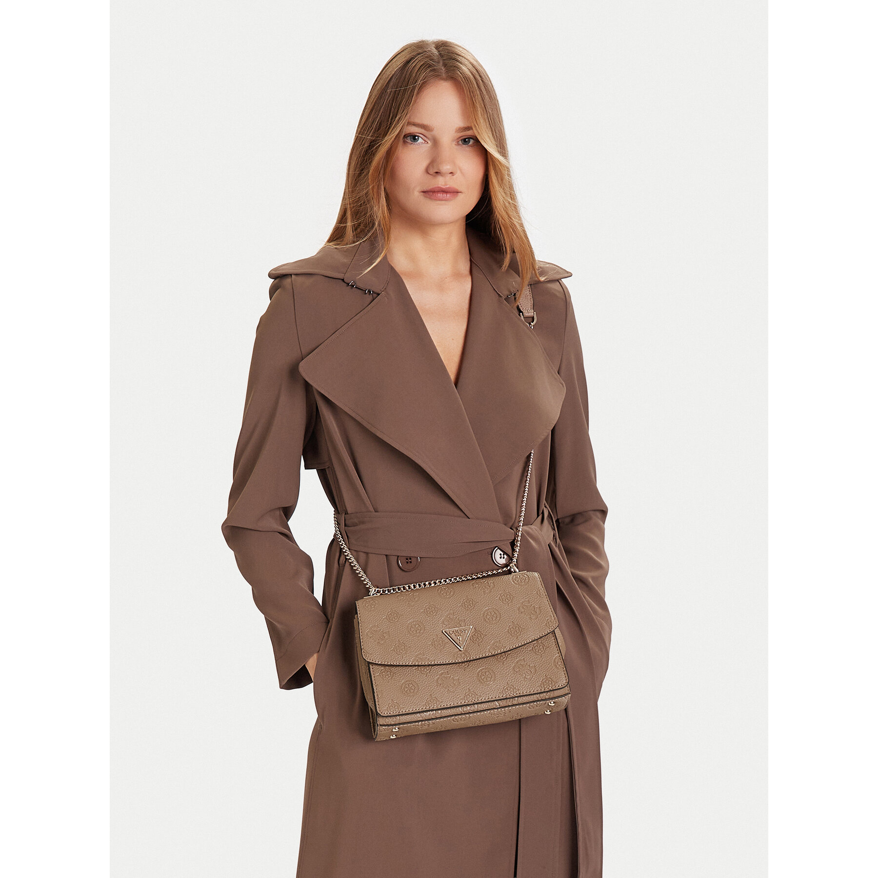 Geantă Guess Cresidia II HWPD98 88210 Bej