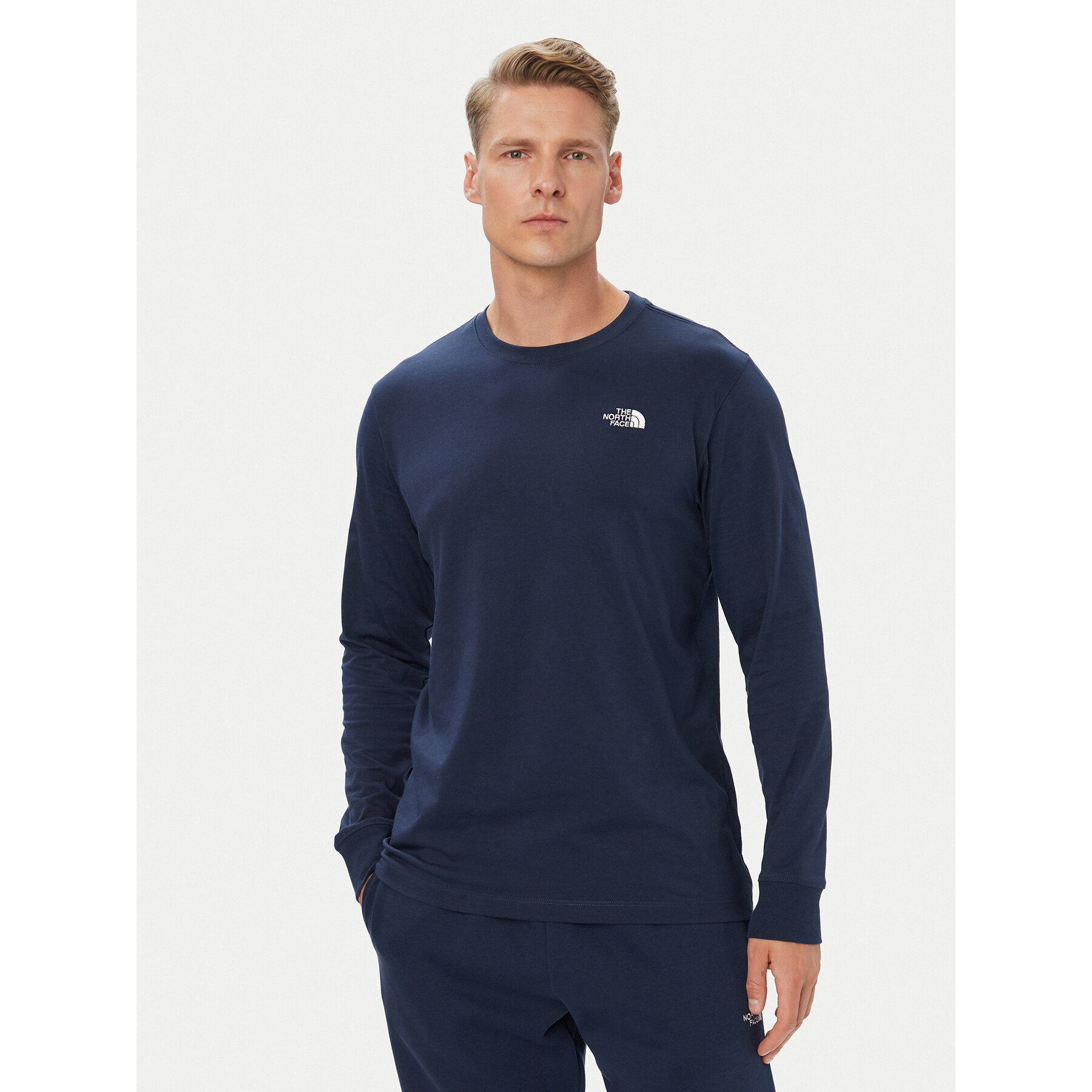 The North Face Longsleeve Evolution Simple Dome NF0A8EU3 Dunkelblau Regular Fit